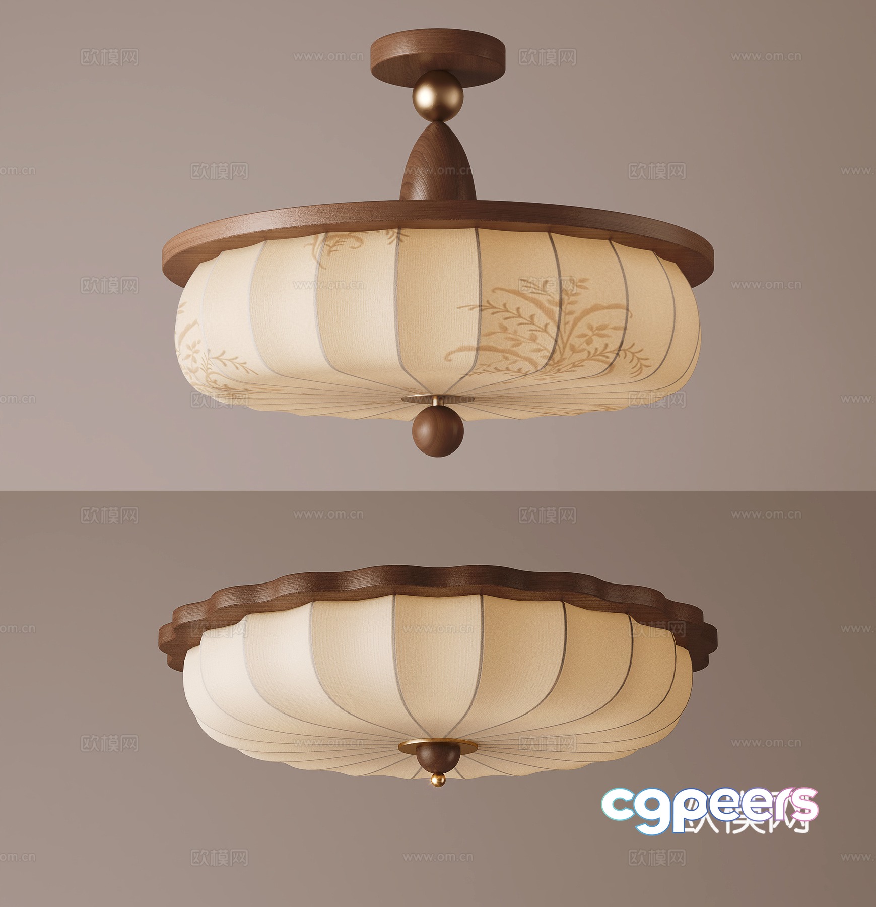 Middle-aged ceiling light 3D model Middle-aged ceiling light 3D model