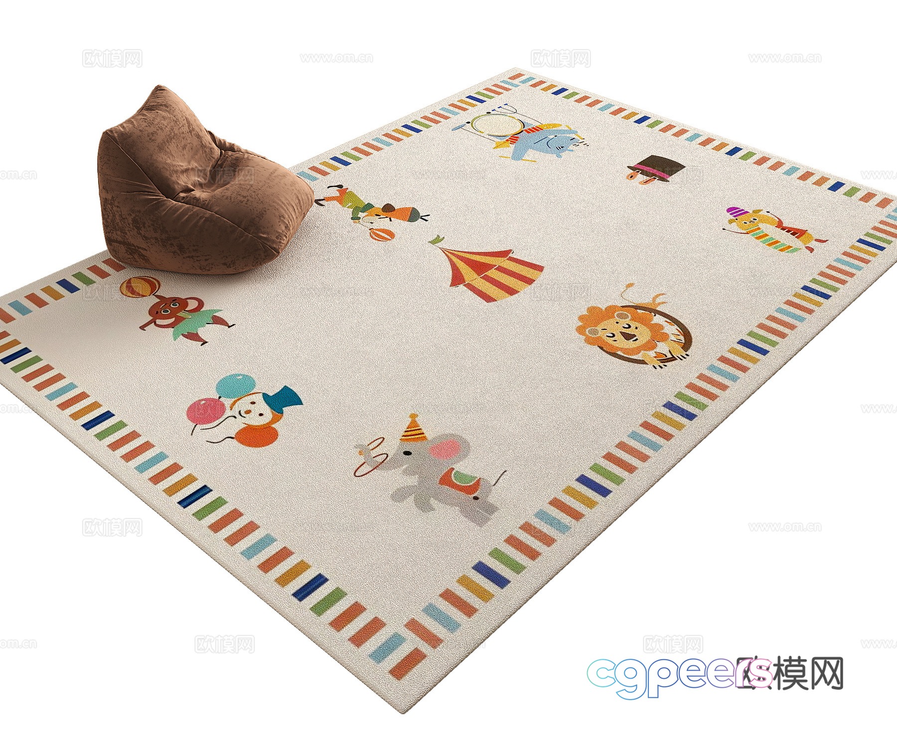 New children’s room carpet dopamine bedroom carpet 3d model New children’s room carpet dopamine bedroom carpet 3d model