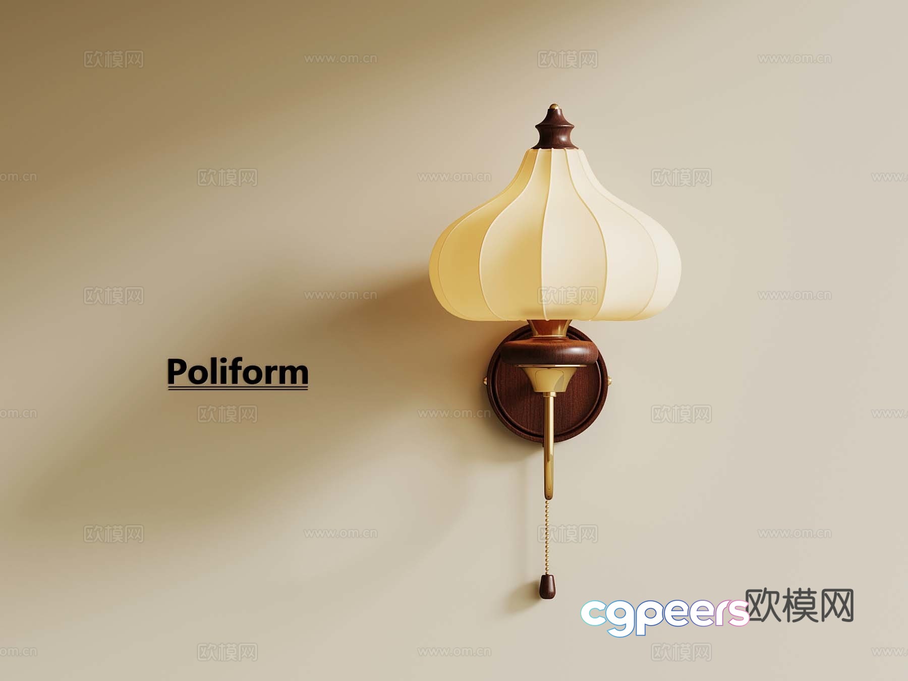 French medieval wall light 3D model French medieval wall light 3D model