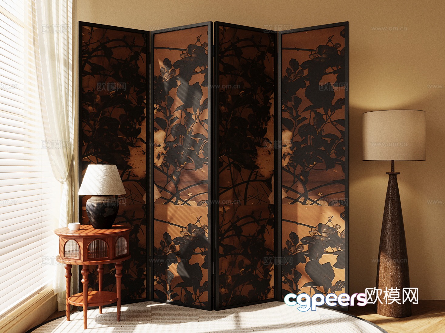 Medium-old screen foldable screen retro lighting 3d model Medium-old screen foldable screen retro lighting 3d model
