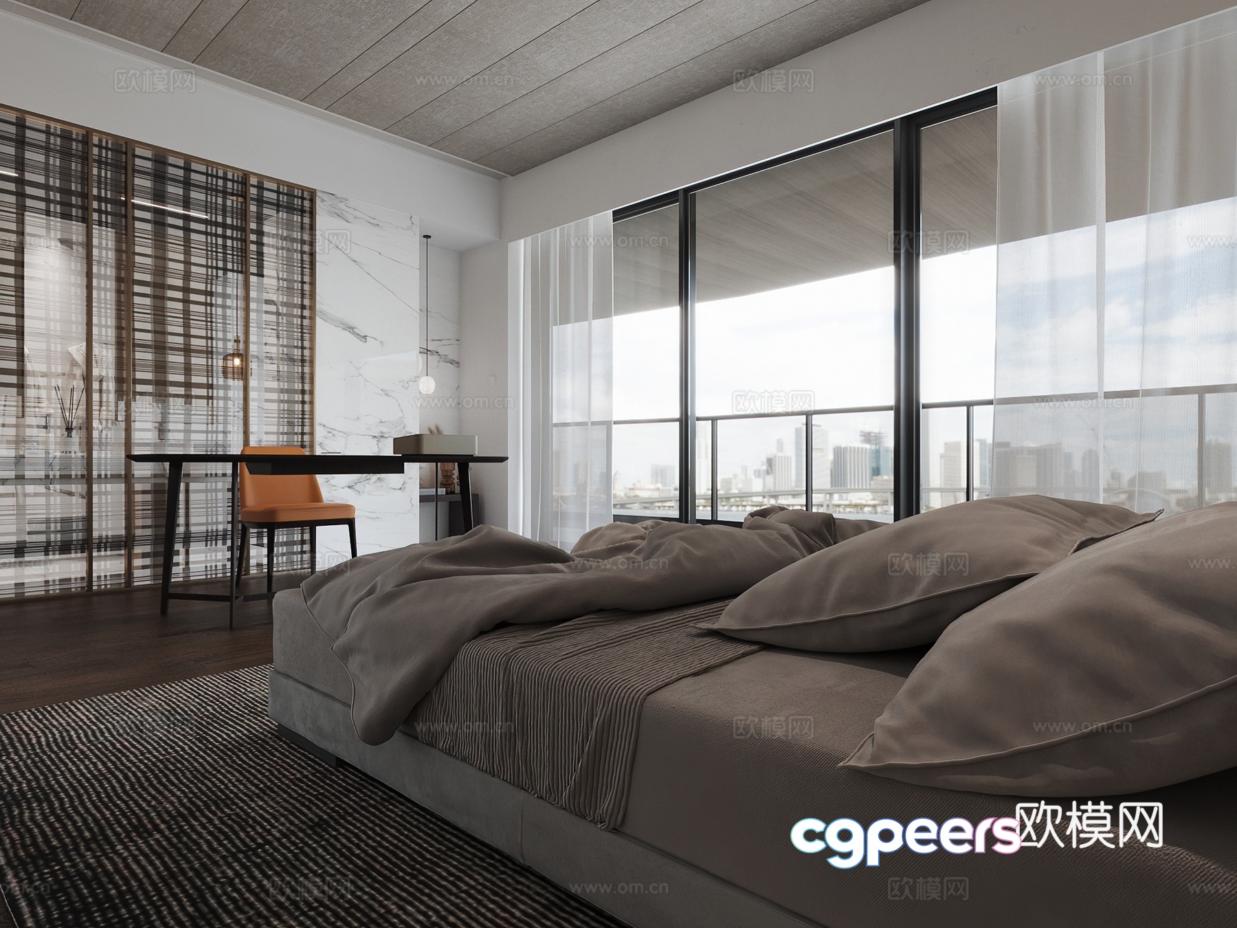 Modern Master Bedroom/Suite/Suite/Cloakroom 3D Model Modern Master Bedroom/Suite/Suite/Cloakroom 3D Model
