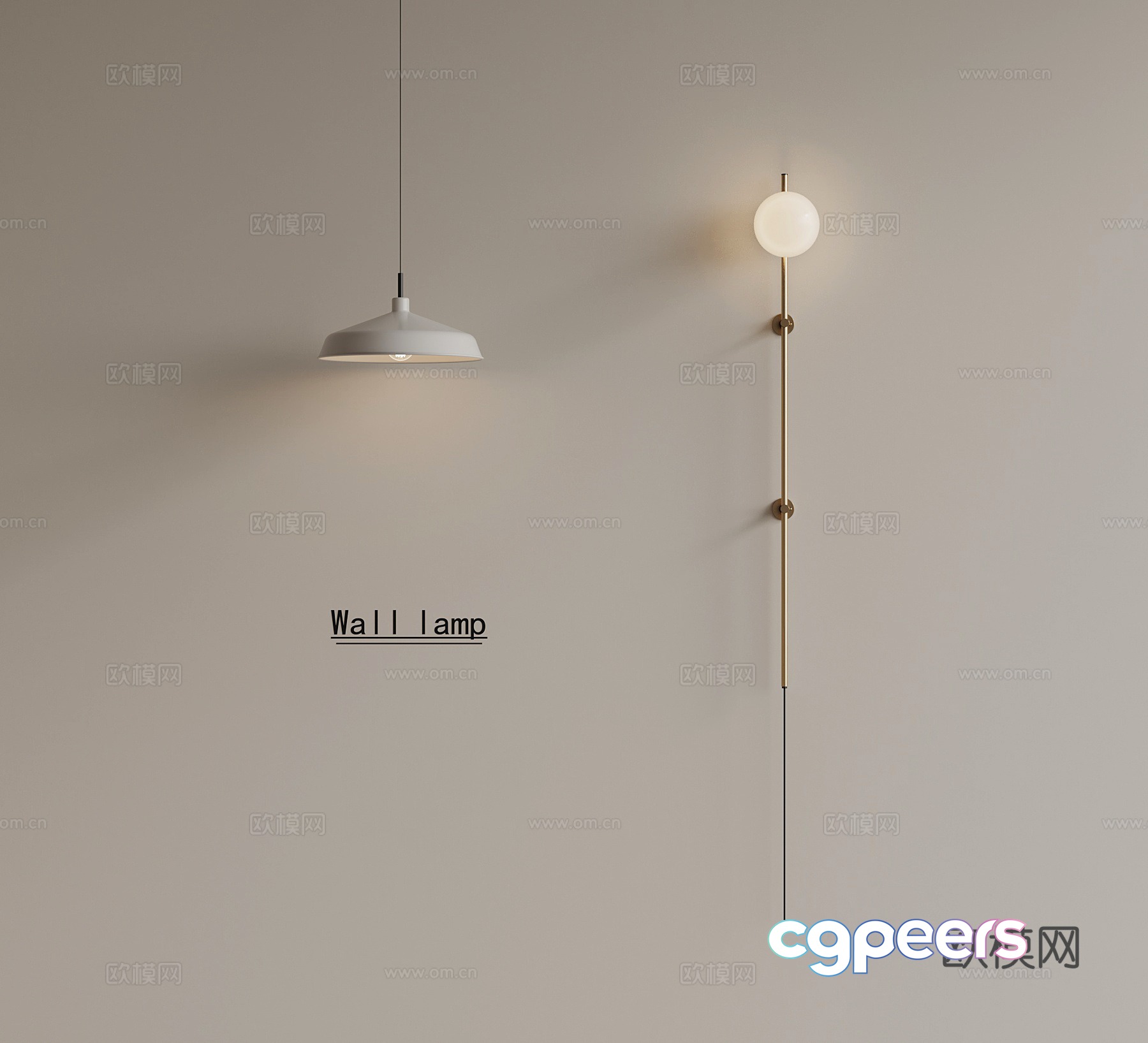Modern wall lamp chandelier 3d model Modern wall lamp chandelier 3d model