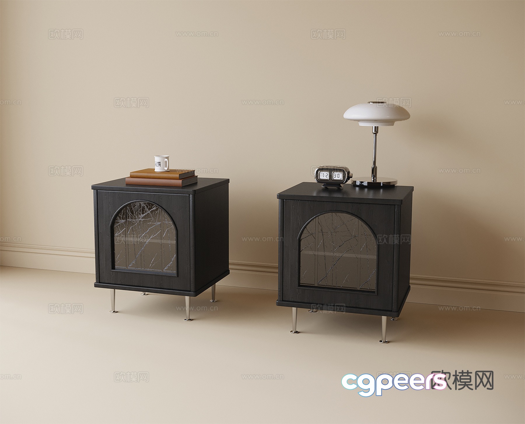 American bedside table lamp 3d model American bedside table lamp 3d model