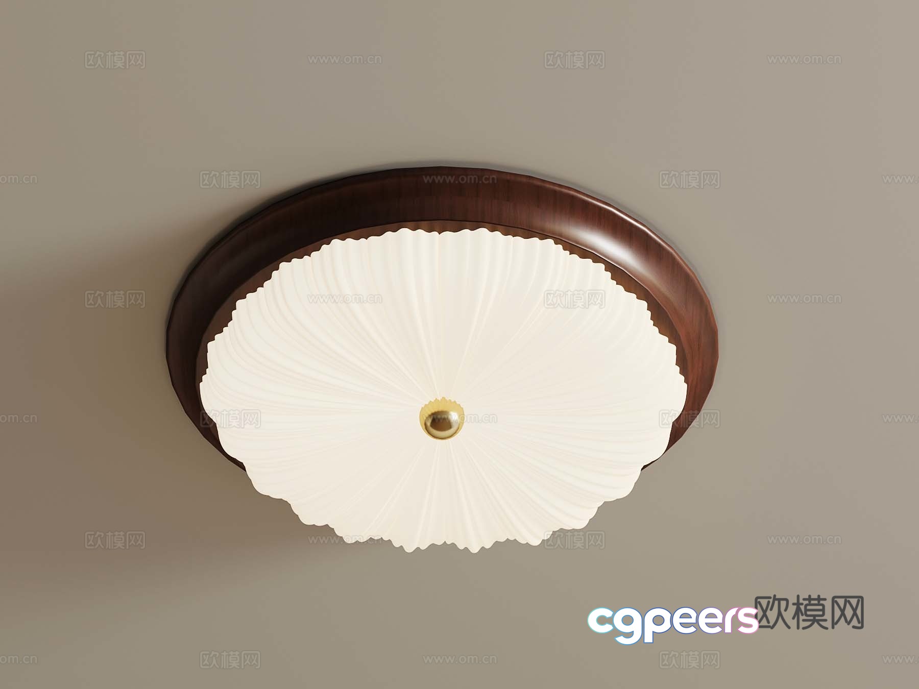 French cream air ceiling lamp 3d model French cream air ceiling lamp 3d model