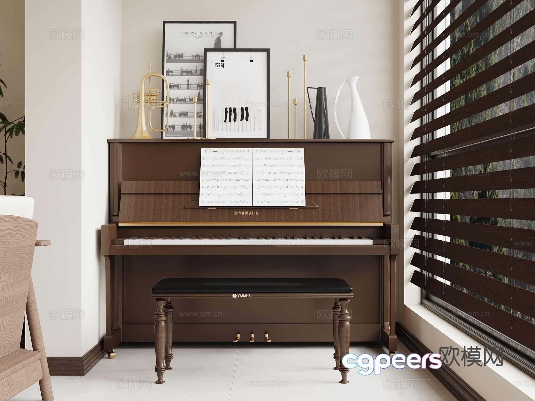piano 3d model piano 3d model