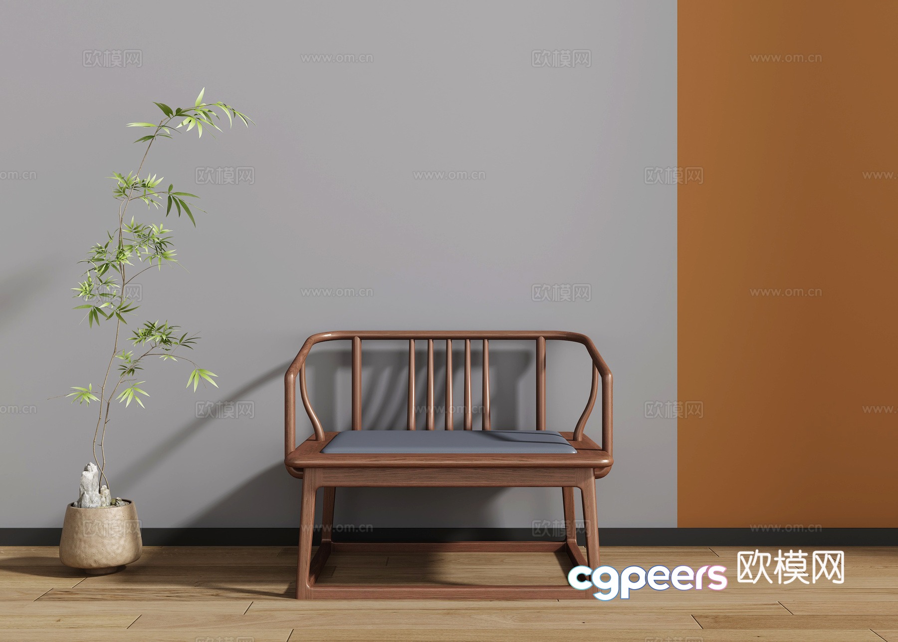 New Chinese Zen Chair 3D Model New Chinese Zen Chair 3D Model
