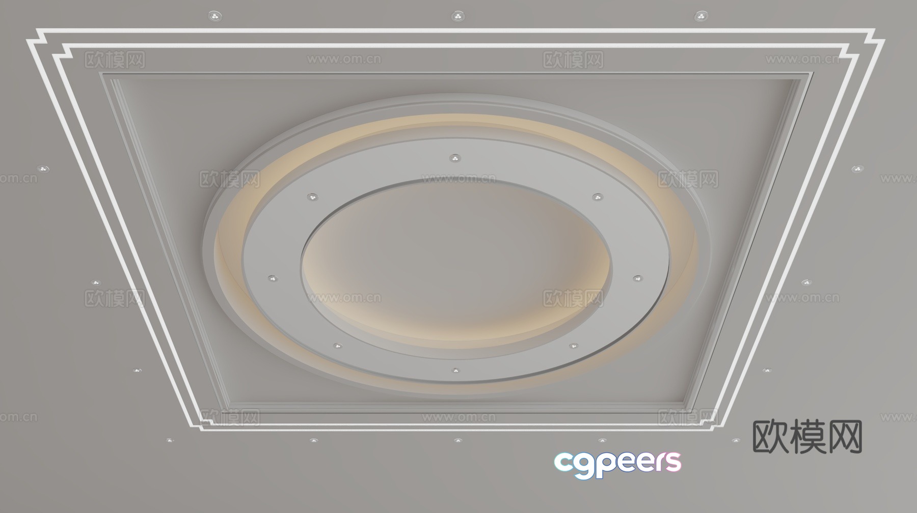New Chinese style ceiling 3D model New Chinese style ceiling 3D model