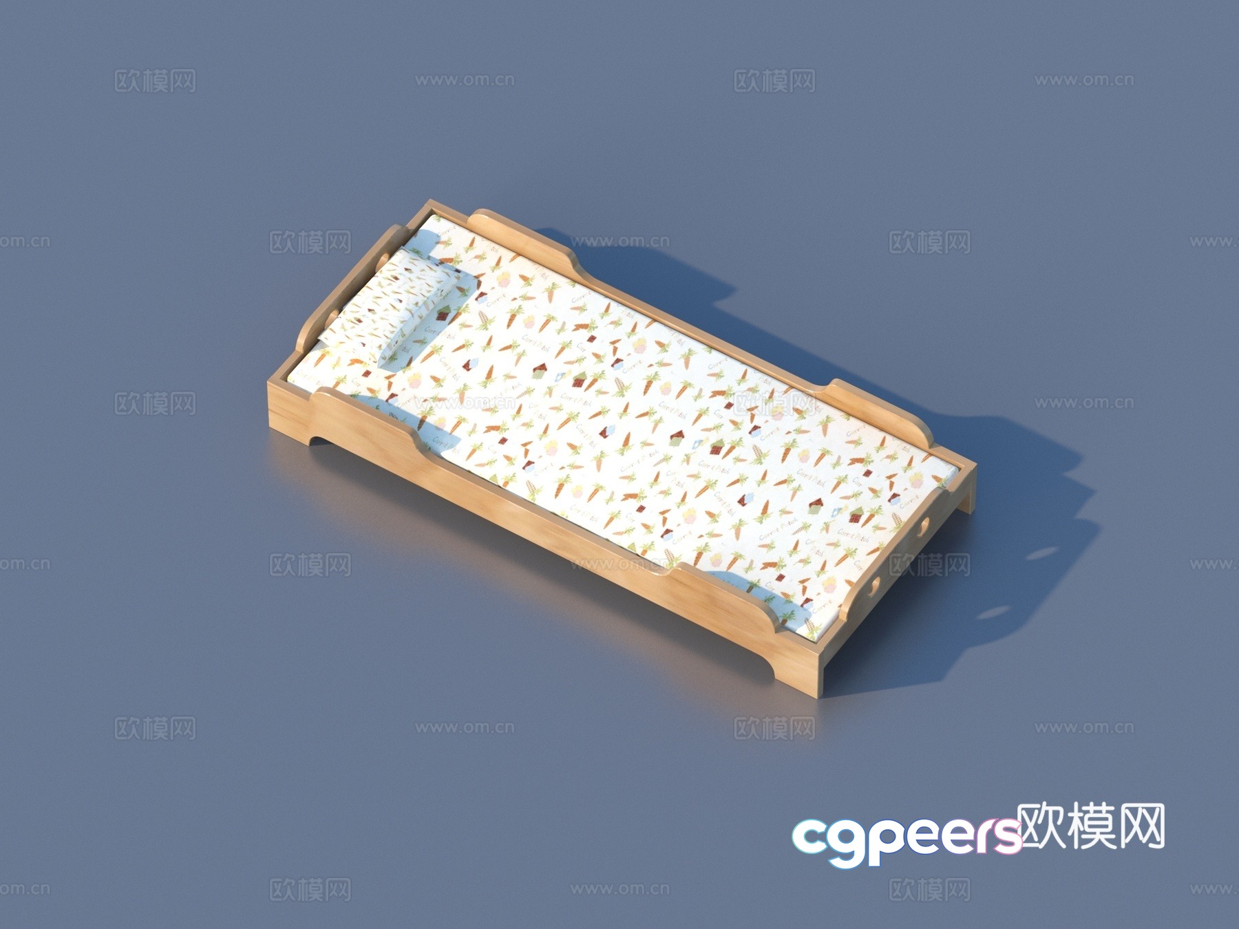 Crib bed children’s bed solid wood bed 3d model Crib bed children’s bed solid wood bed 3d model