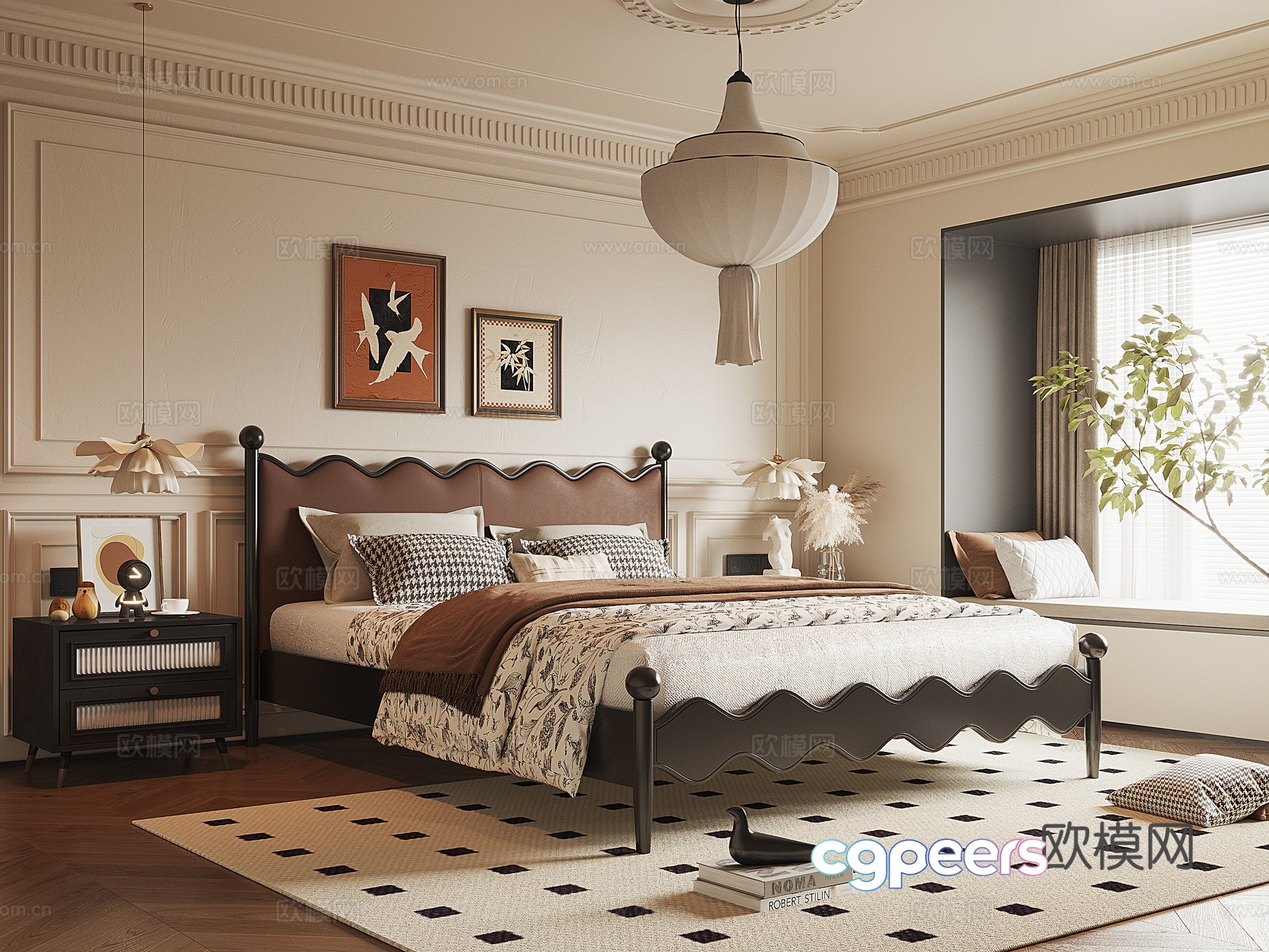 French medieval style home bedroom 3D model French medieval style home bedroom 3D model