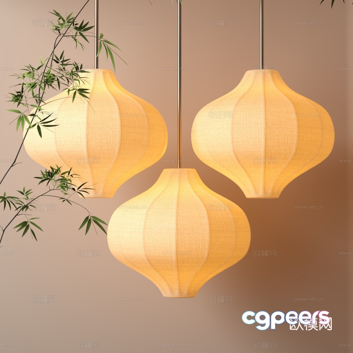 Lantern chandelier 3d model Lantern chandelier 3d model