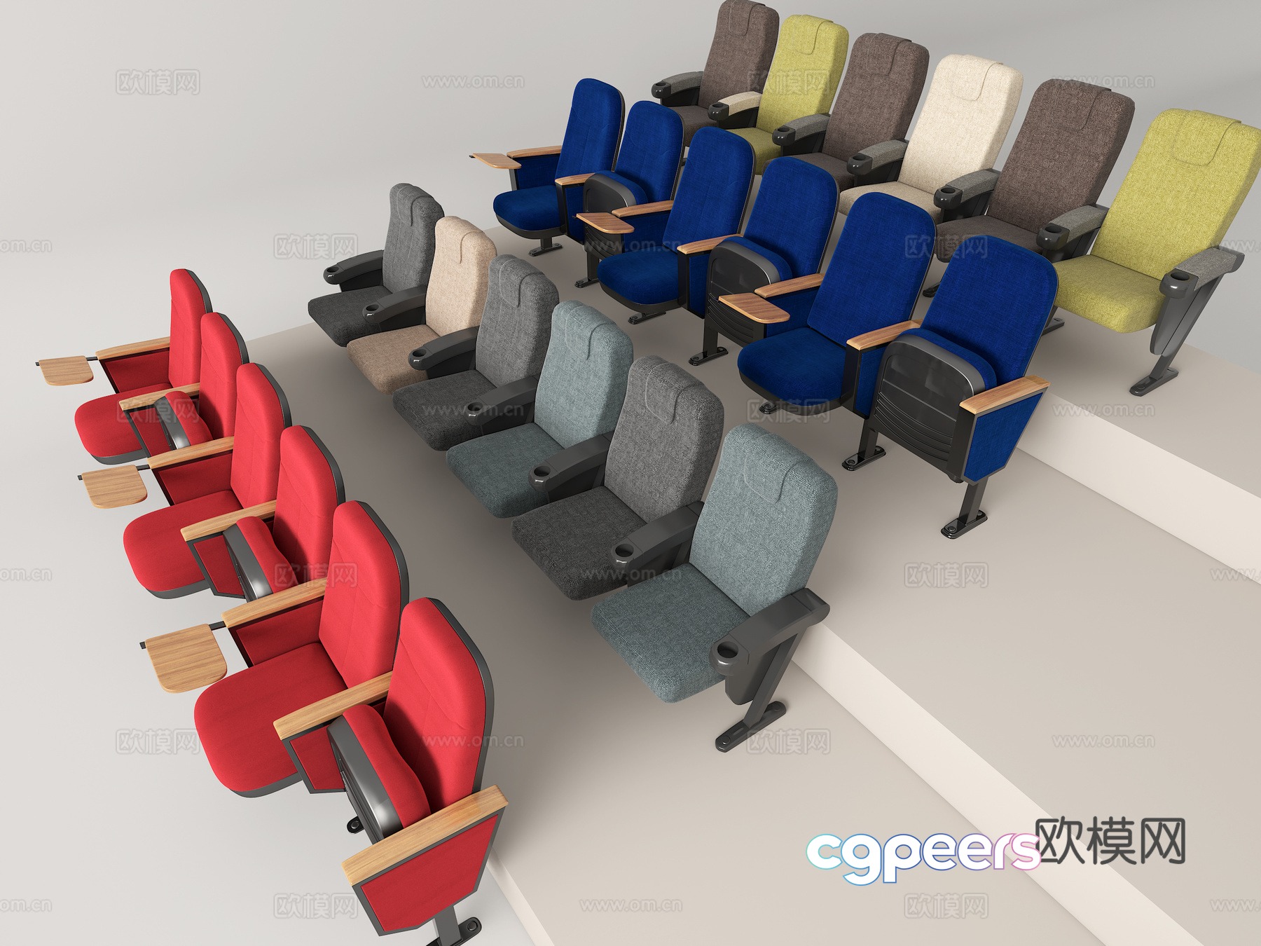 Cinema seats lecture hall seat 3d model Cinema seats lecture hall seat 3d model