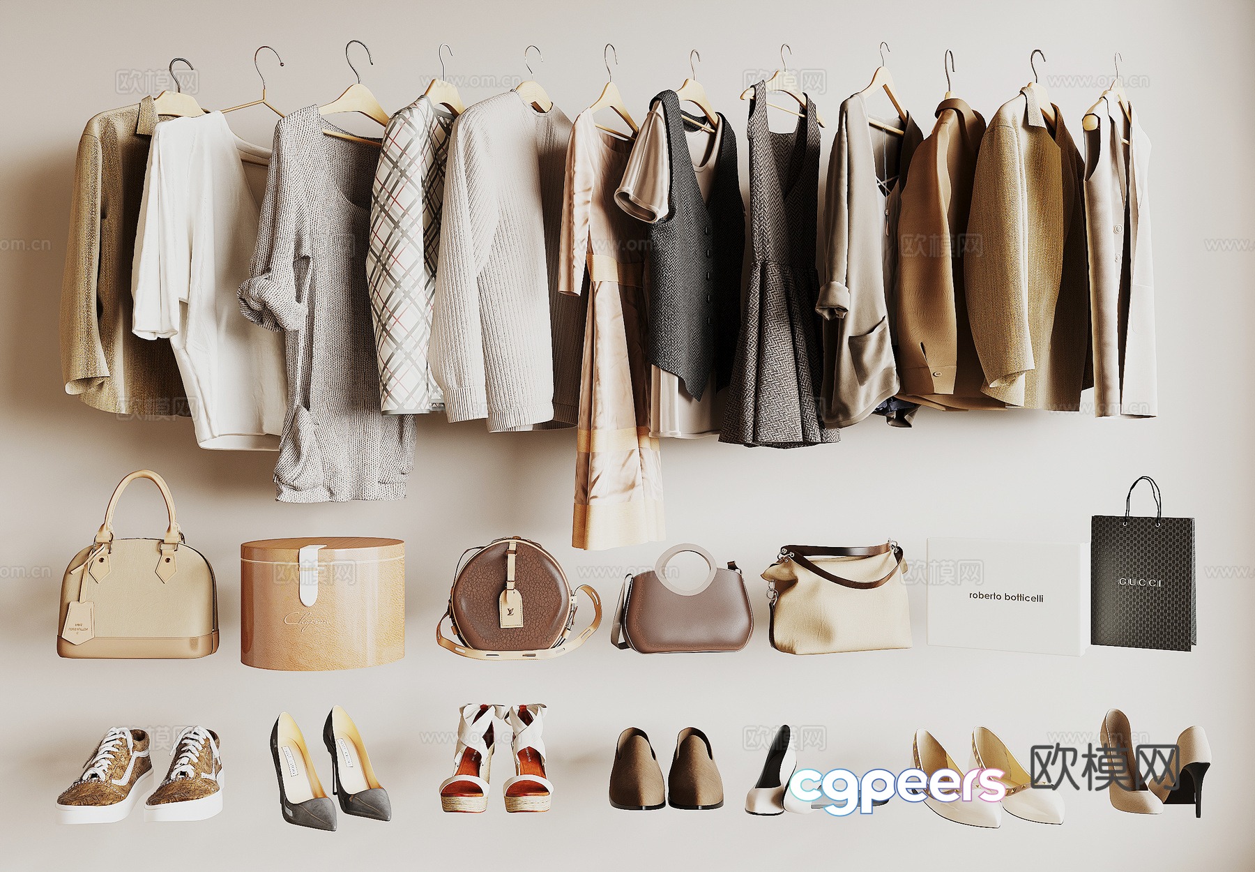 Modern clothes 3d model Modern clothes 3d model