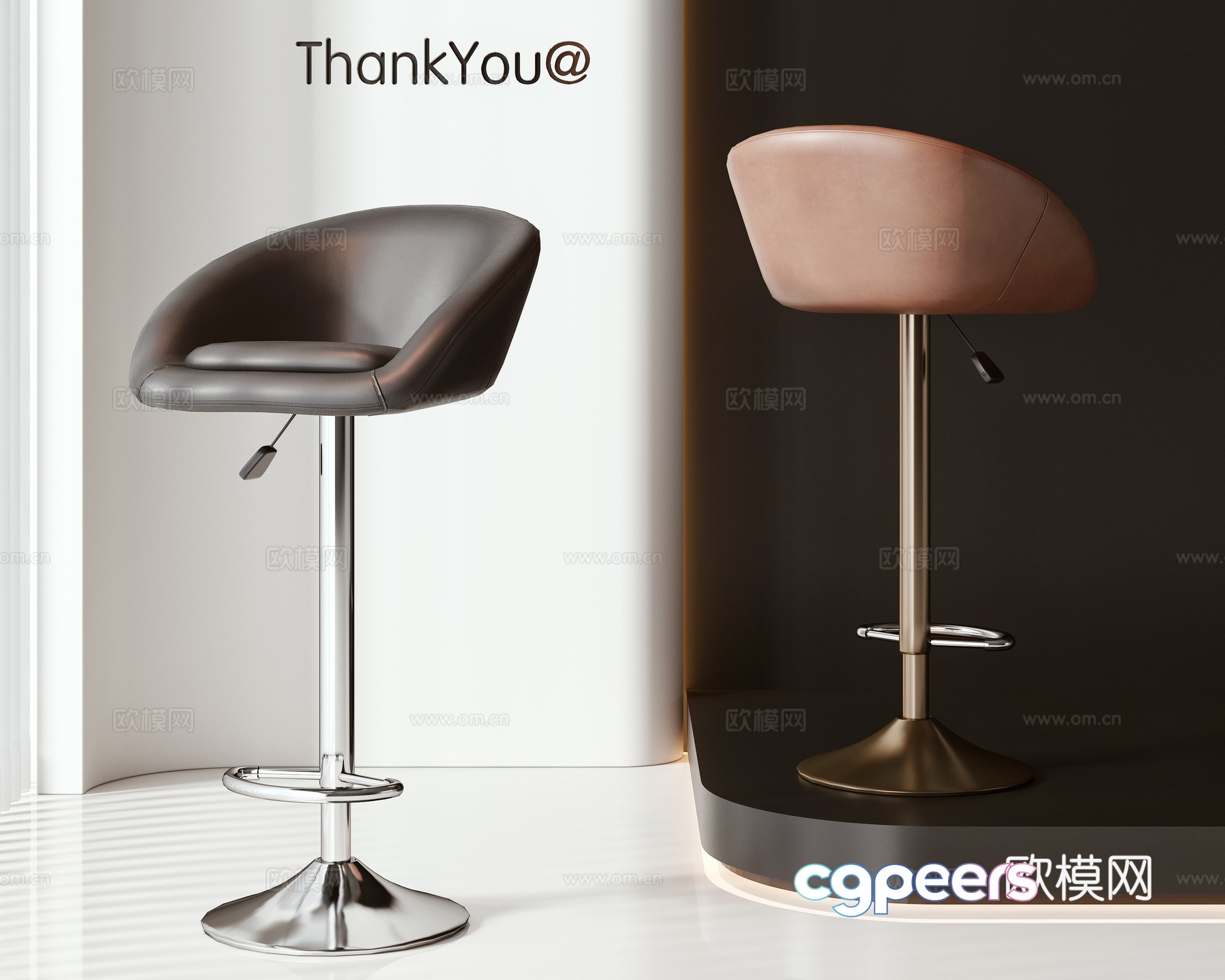 Modern bar chair 3d model Modern bar chair 3d model