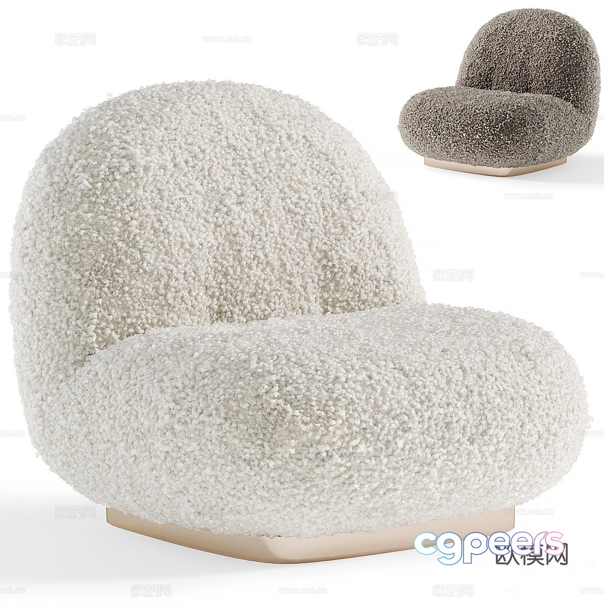 Modern cream style fabric sofa chair 3d model Modern cream style fabric sofa chair 3d model