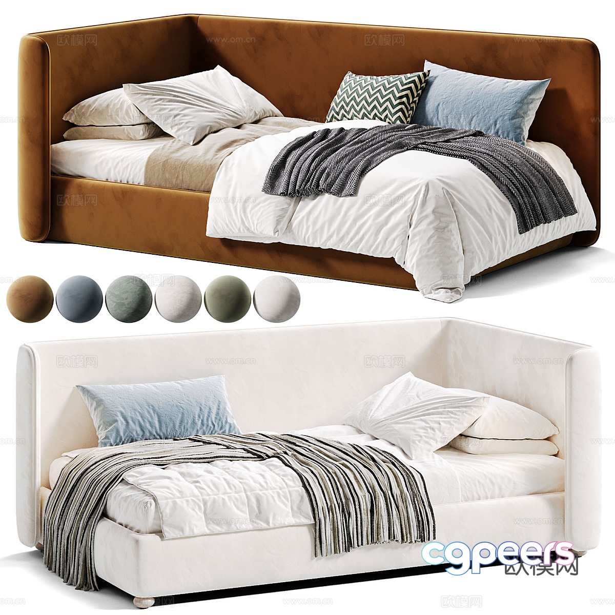 Modern Italian cream style children’s fabric sofa bed 3d model Modern Italian cream style children’s fabric sofa bed 3d model