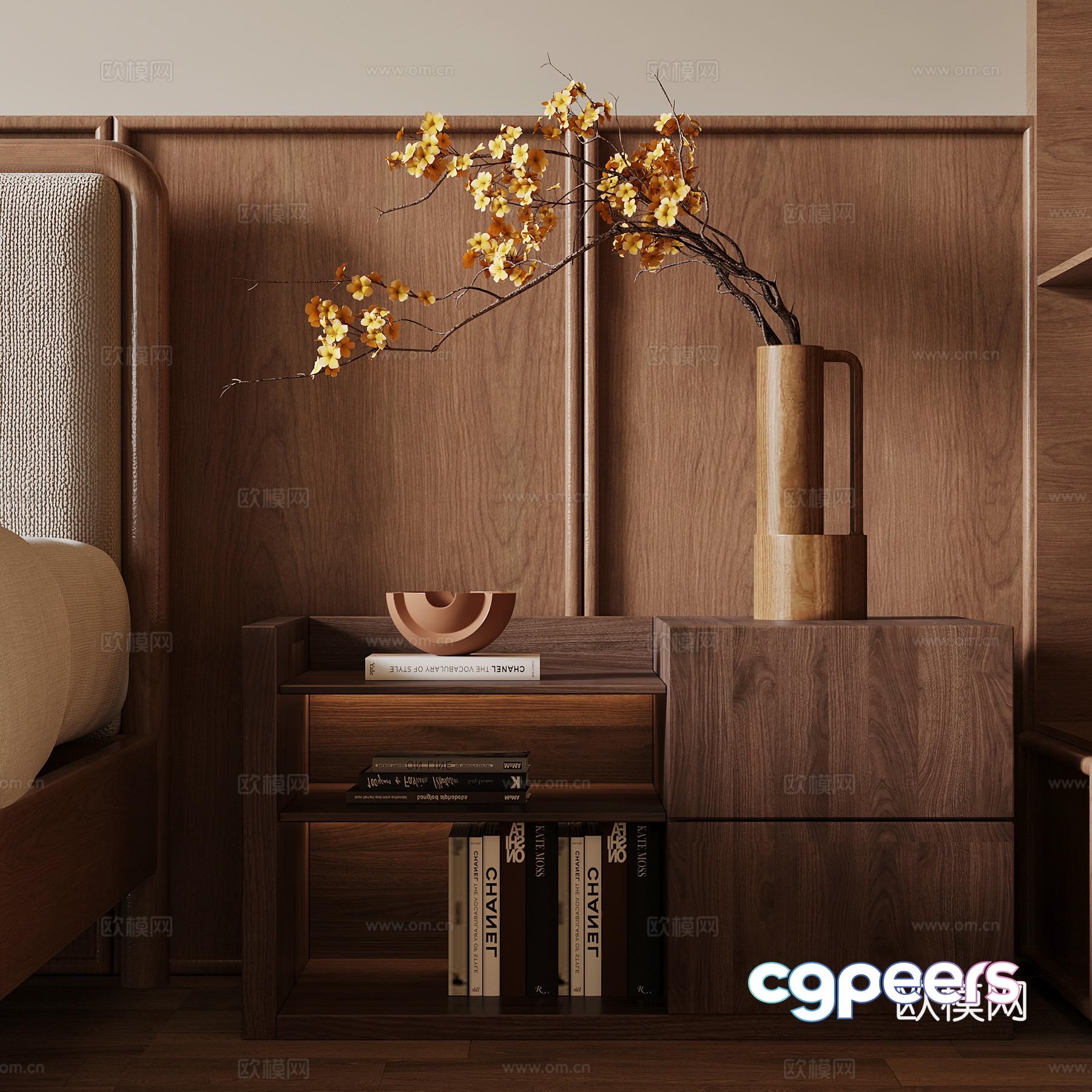 Middle-aged bedside table lamp 3d model Middle-aged bedside table lamp 3d model