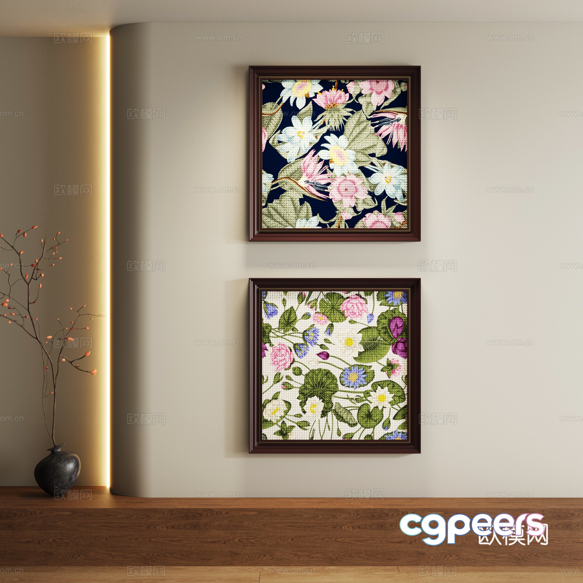American decorative painting 3d model American decorative painting 3d model