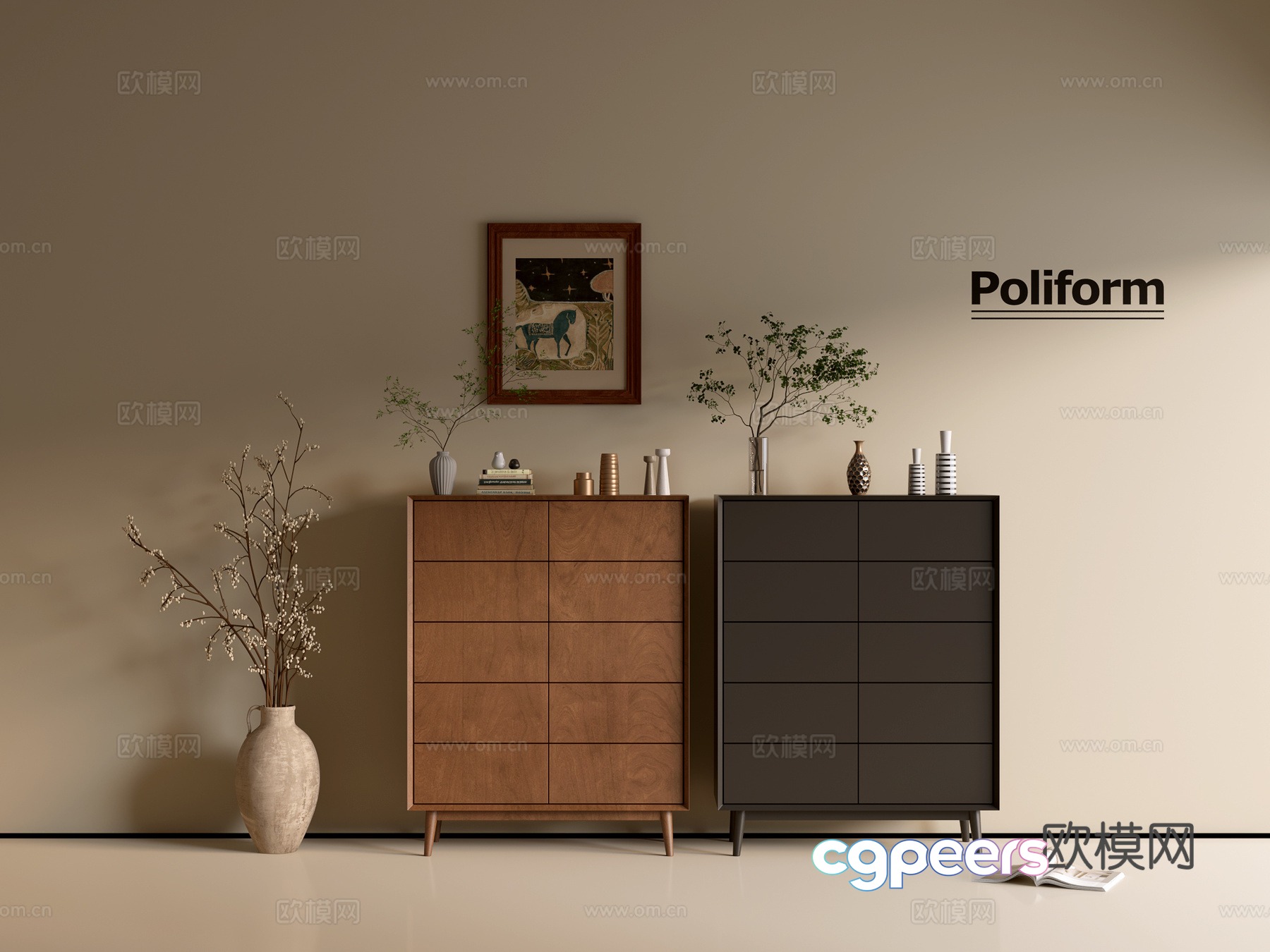 Modern wood grain cabinet ins wind minimalist wind cabinet whole cabinet sideboard balcony cabinet storage 3D model Modern wood grain cabinet ins wind minimalist wind cabinet whole cabinet sideboard balcony cabinet storage 3D model