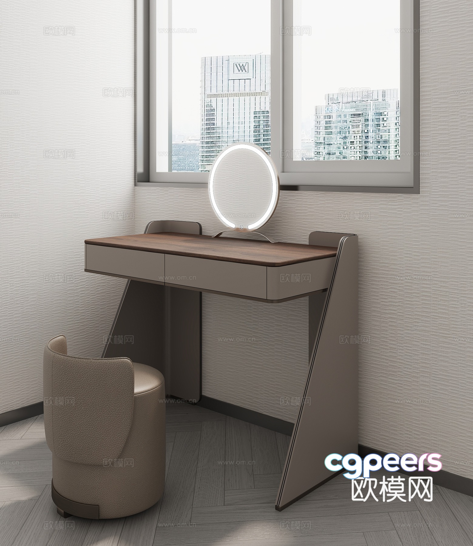 Muran dressing table modern dressing table 3D model Muran dressing table modern dressing table 3D model