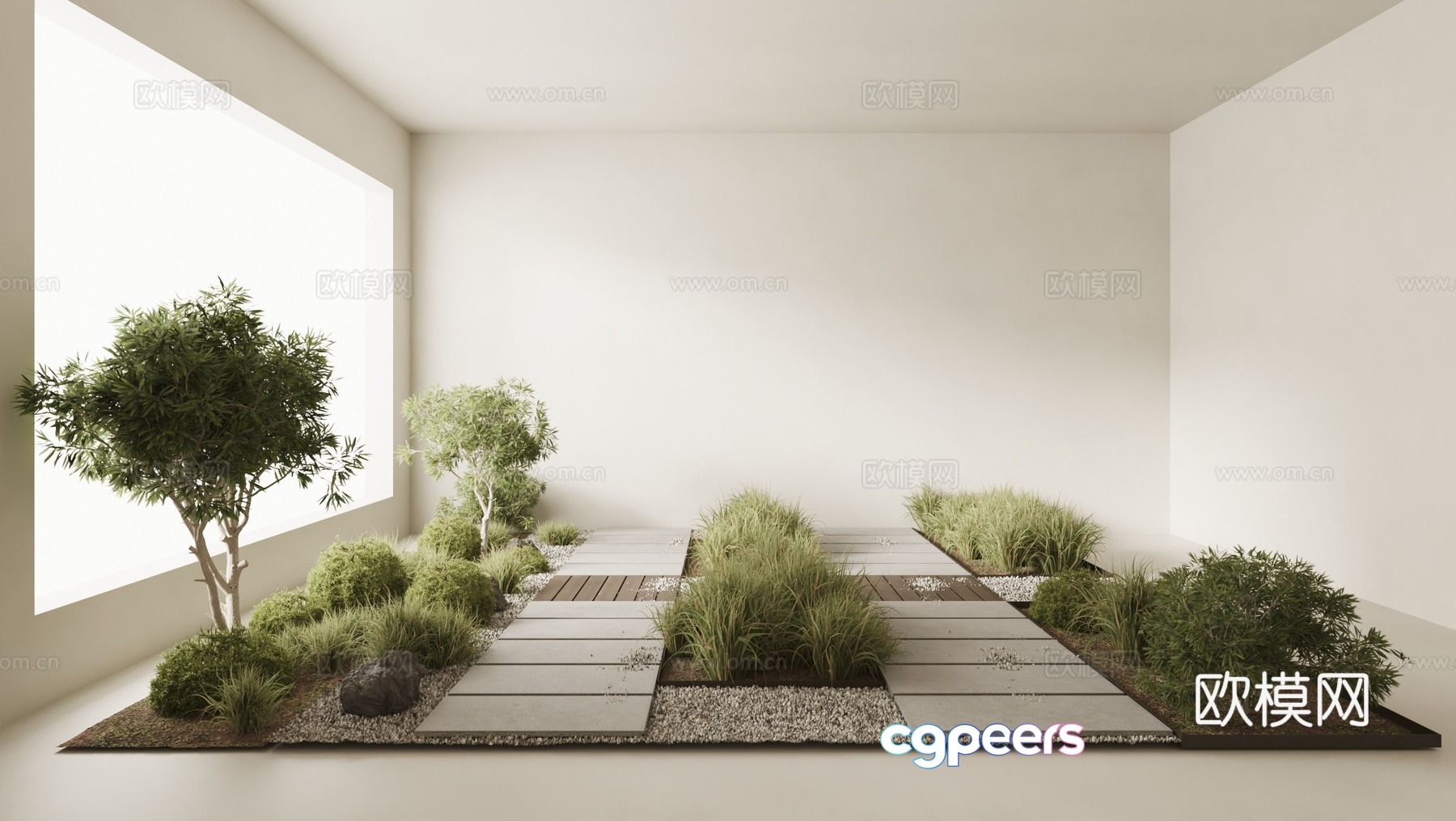 Modern garden landscape garden plants terrace 3d model Modern garden landscape garden plants terrace 3d model