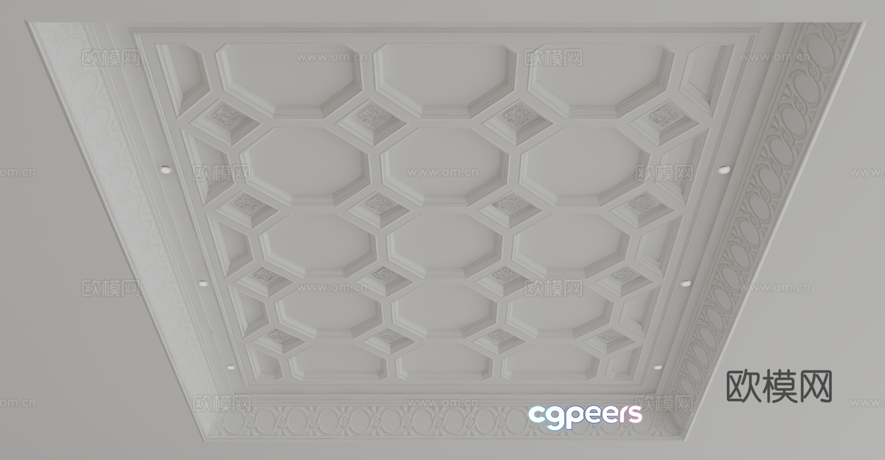 European style ceiling 3D model European style ceiling 3D model