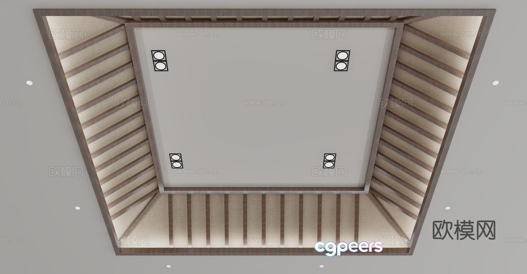New Chinese style ceiling 3D model New Chinese style ceiling 3D model