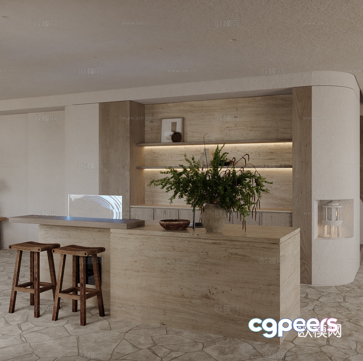 Modern restaurant 3d model Modern restaurant 3d model