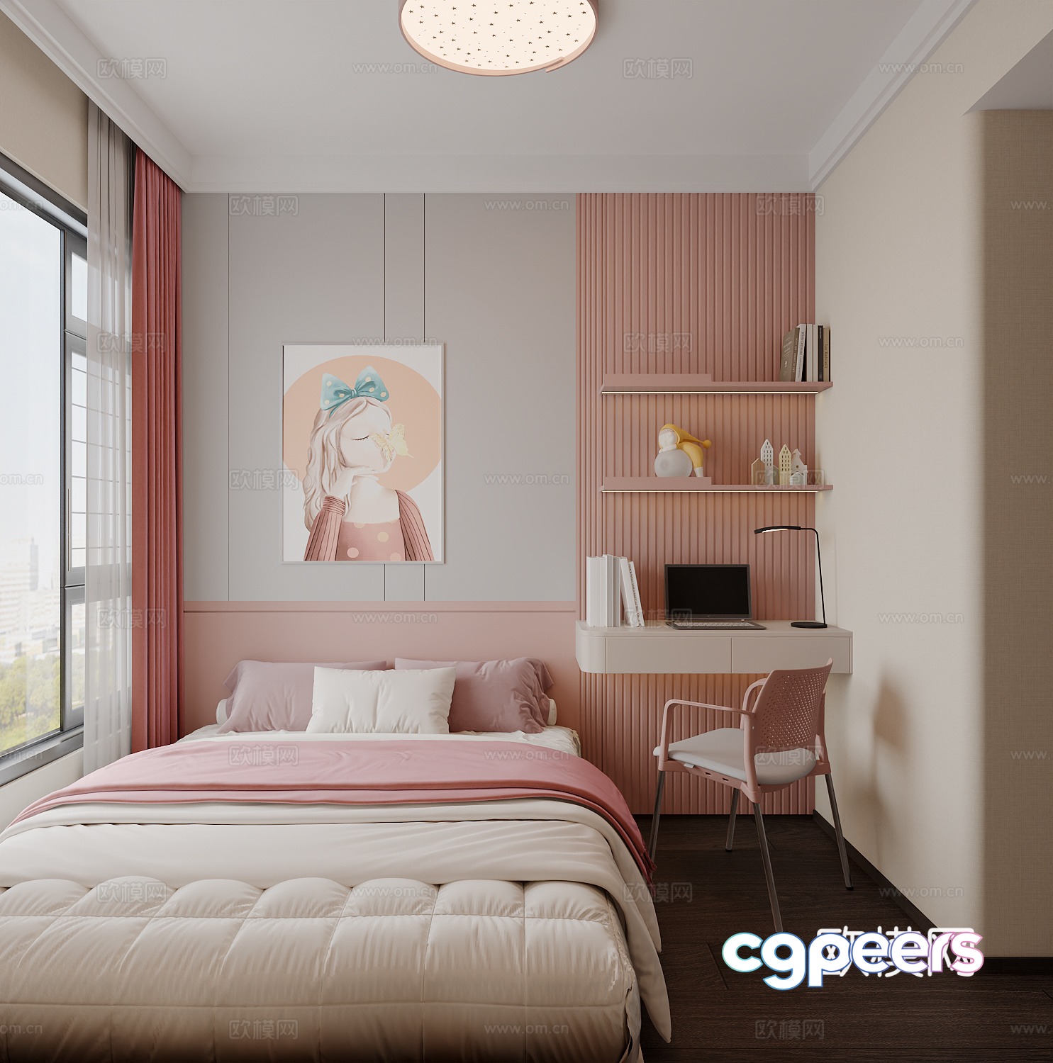 Modern children’s room daughter’s room 3d model Modern children’s room daughter’s room 3d model