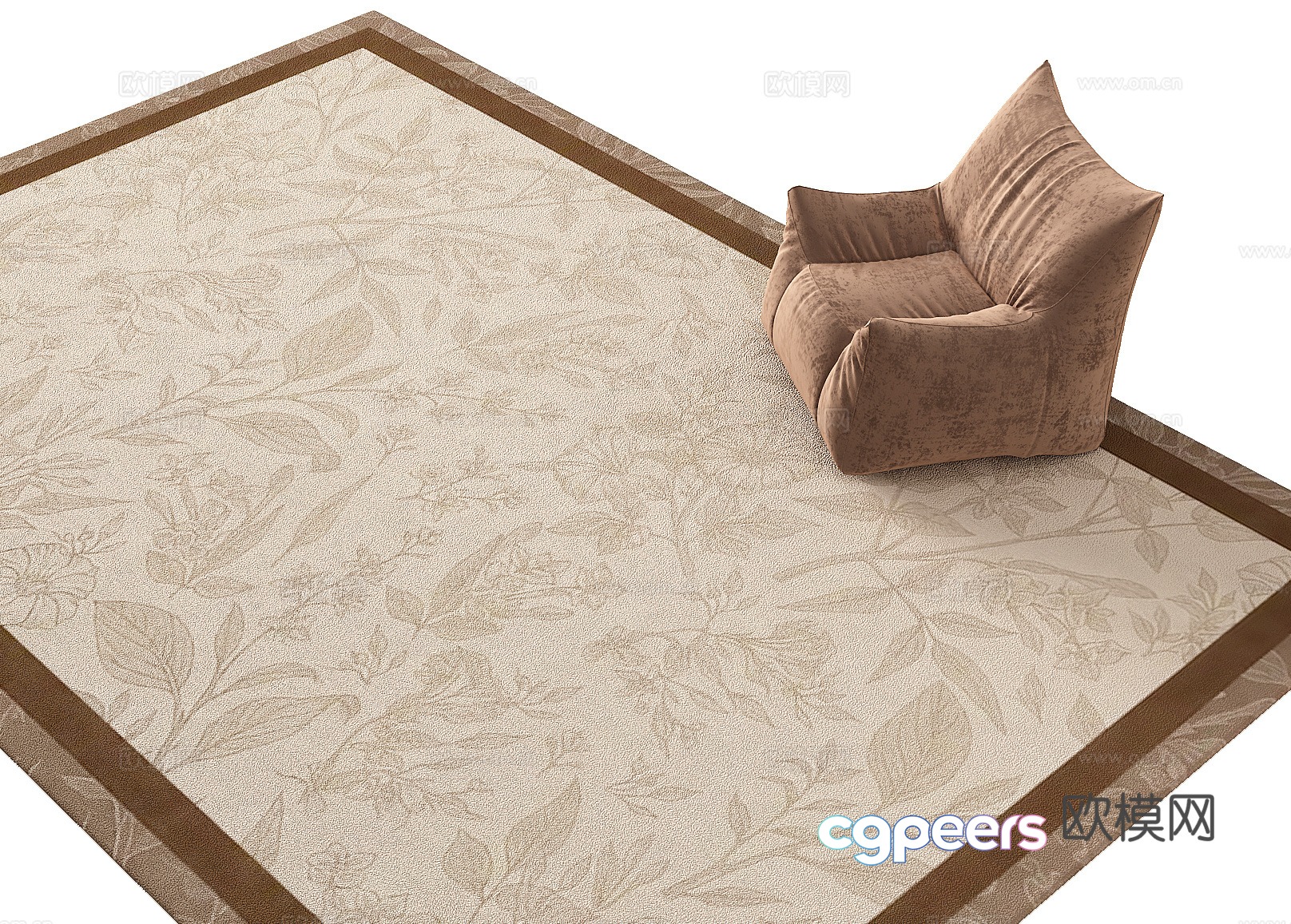 New Chinese style plant pattern living room carpet bedroom carpet tea room carpet 3d model New Chinese style plant pattern living room carpet bedroom carpet tea room carpet 3d model