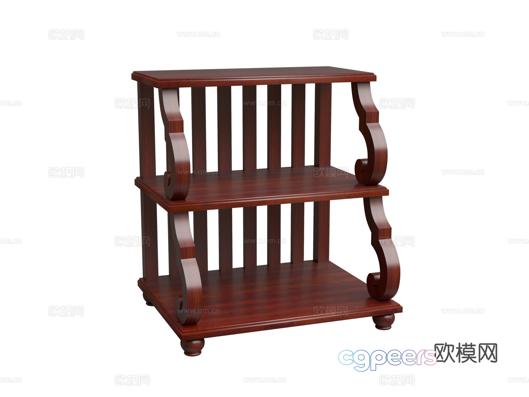 American storage rack newspaper rack 3D model American storage rack newspaper rack 3D model
