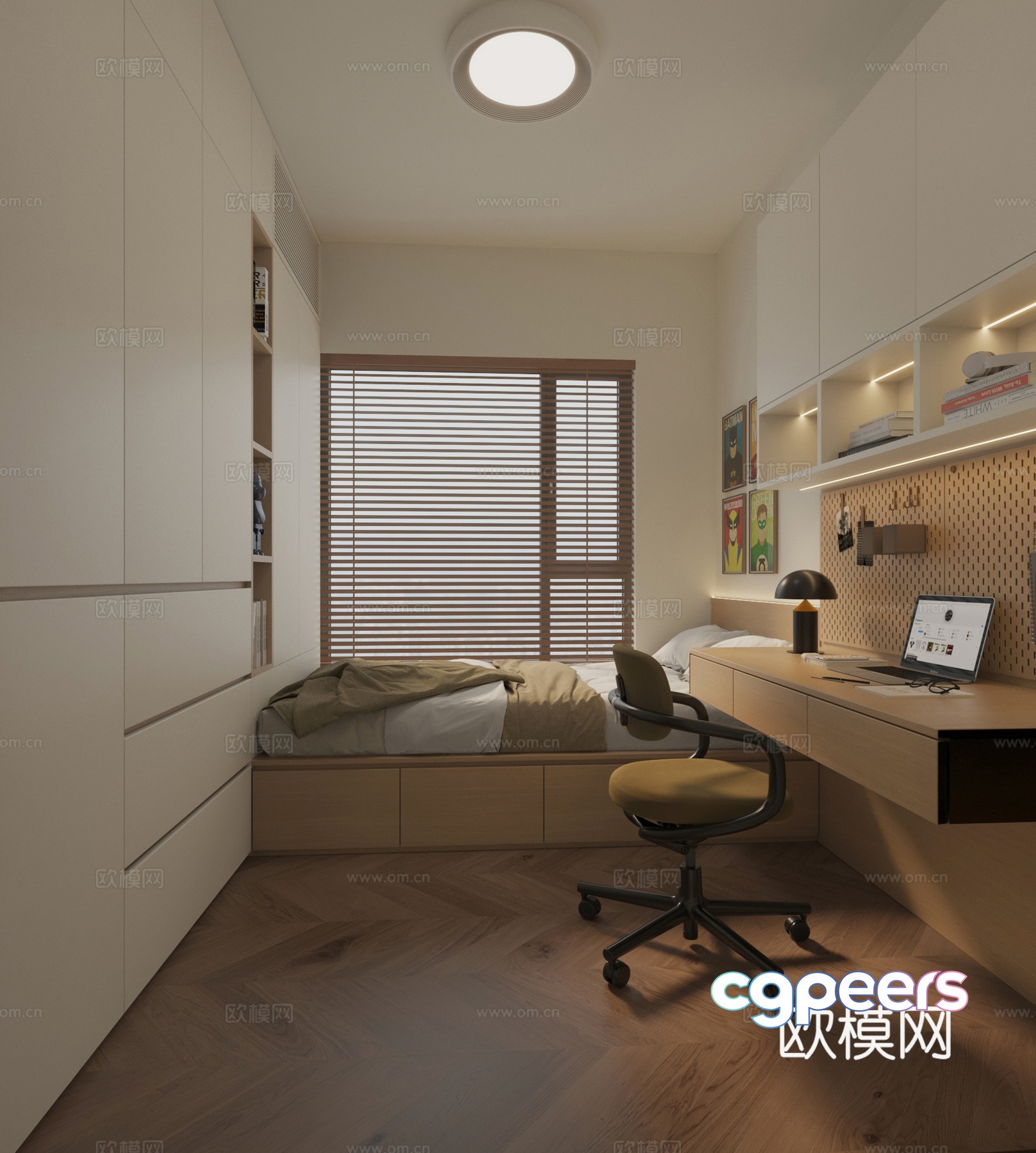 Medium style children’s room 3D model Medium style children’s room 3D model