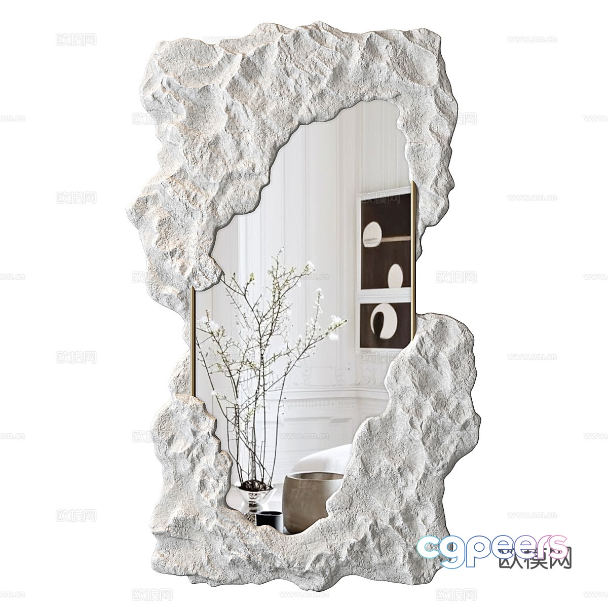 Modern Wasabi Decorative Mirror 3D Model Modern Wasabi Decorative Mirror 3D Model