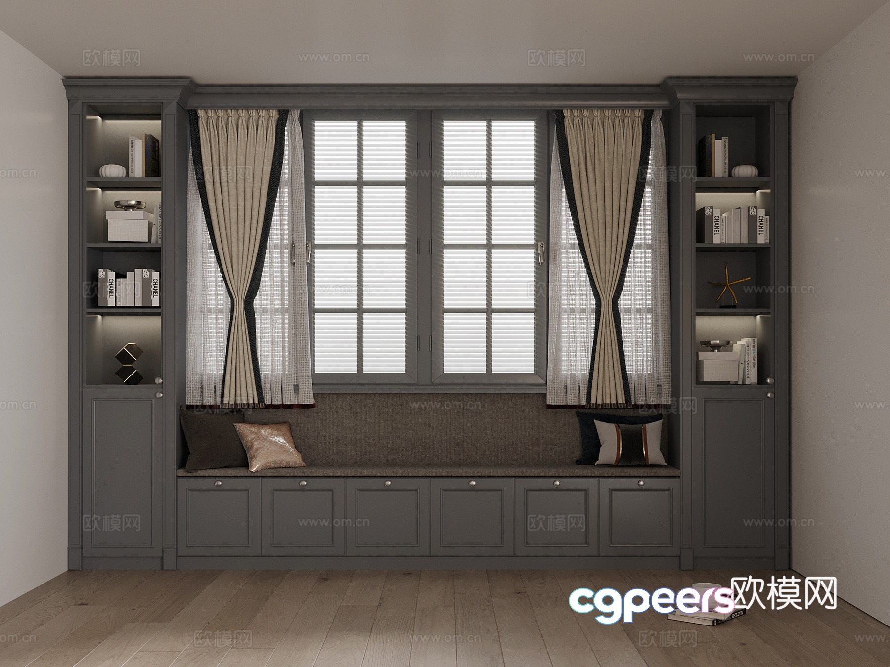 Bathroom window cabinet European style bay window cabinet 3D model Bathroom window cabinet European style bay window cabinet 3D model