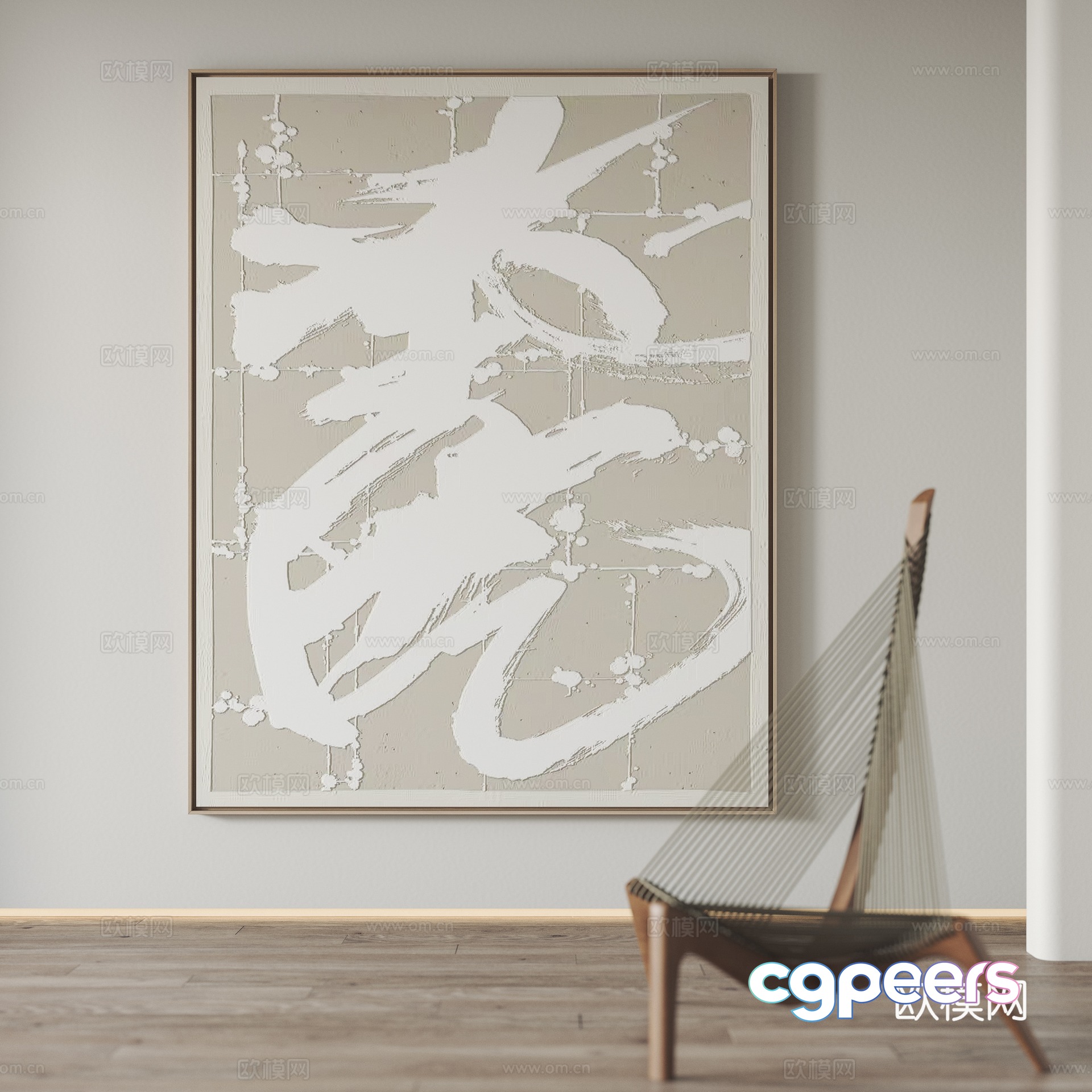 Modern hanging paintings decorative paintings leisure chairs 3d model Modern hanging paintings decorative paintings leisure chairs 3d model