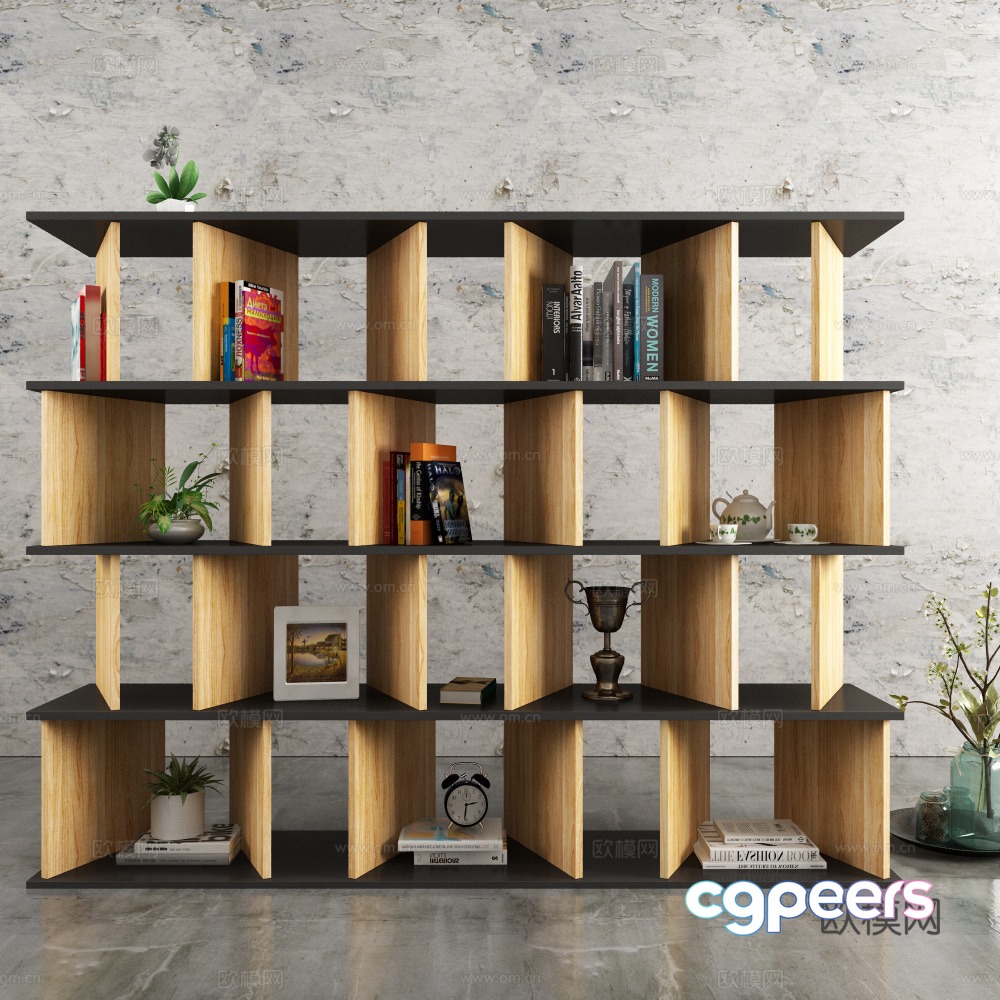 Nordic bookshelf jewelry 3d model Nordic bookshelf jewelry 3d model