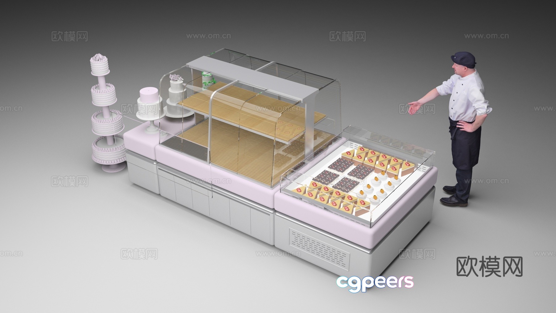 Cake cabinet 3d model Cake cabinet 3d model