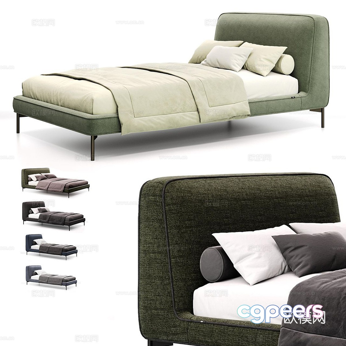 Modern simple double bed Double bed Simple bed Bedroom bed Pillow 3D model Modern simple double bed Double bed Simple bed Bedroom bed Pillow 3D model