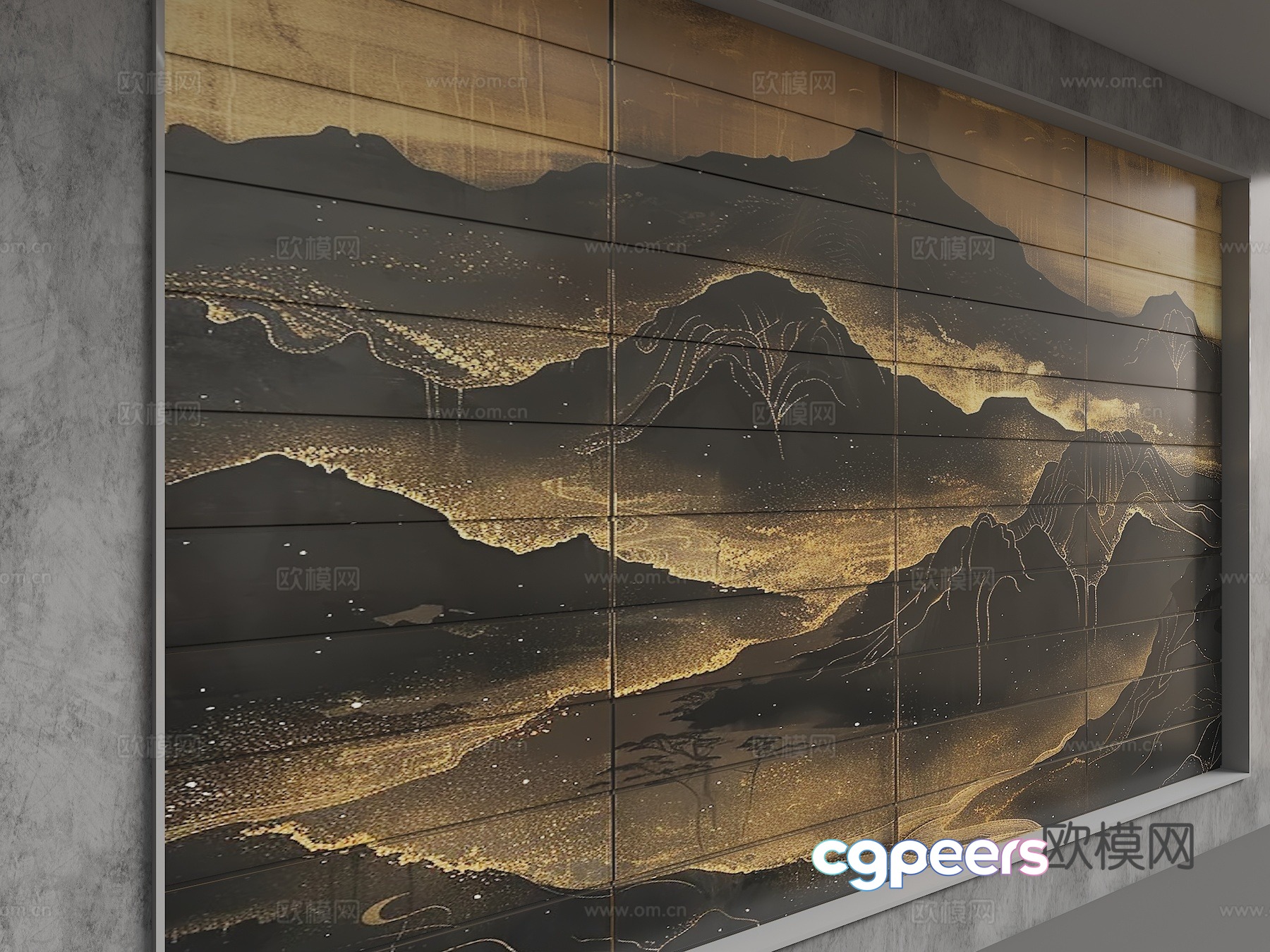 Modern background wall 3d model Modern background wall 3d model