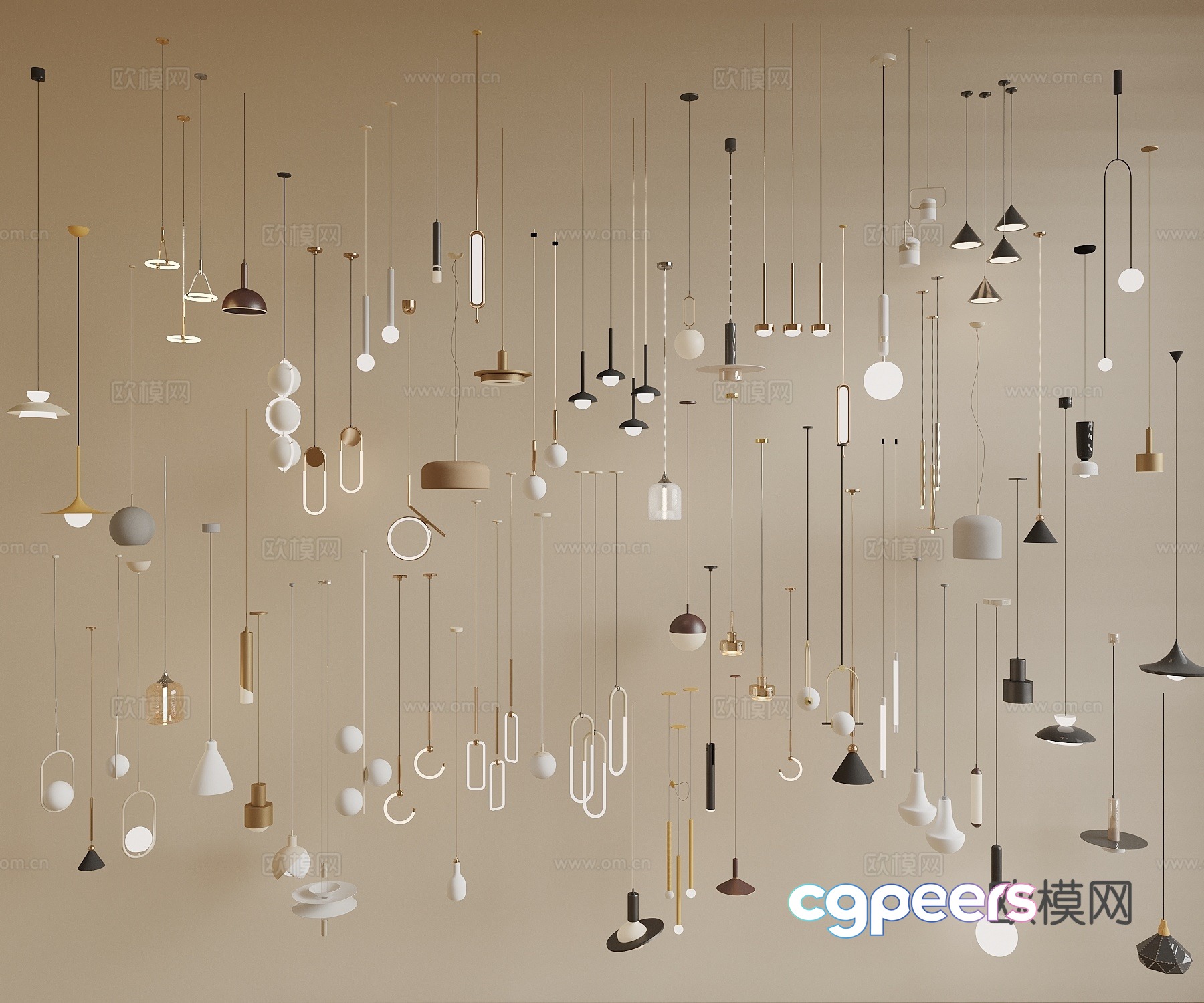 Modern small chandeliers bedside chandeliers bar chandeliers 3D model Modern small chandeliers bedside chandeliers bar chandeliers 3D model