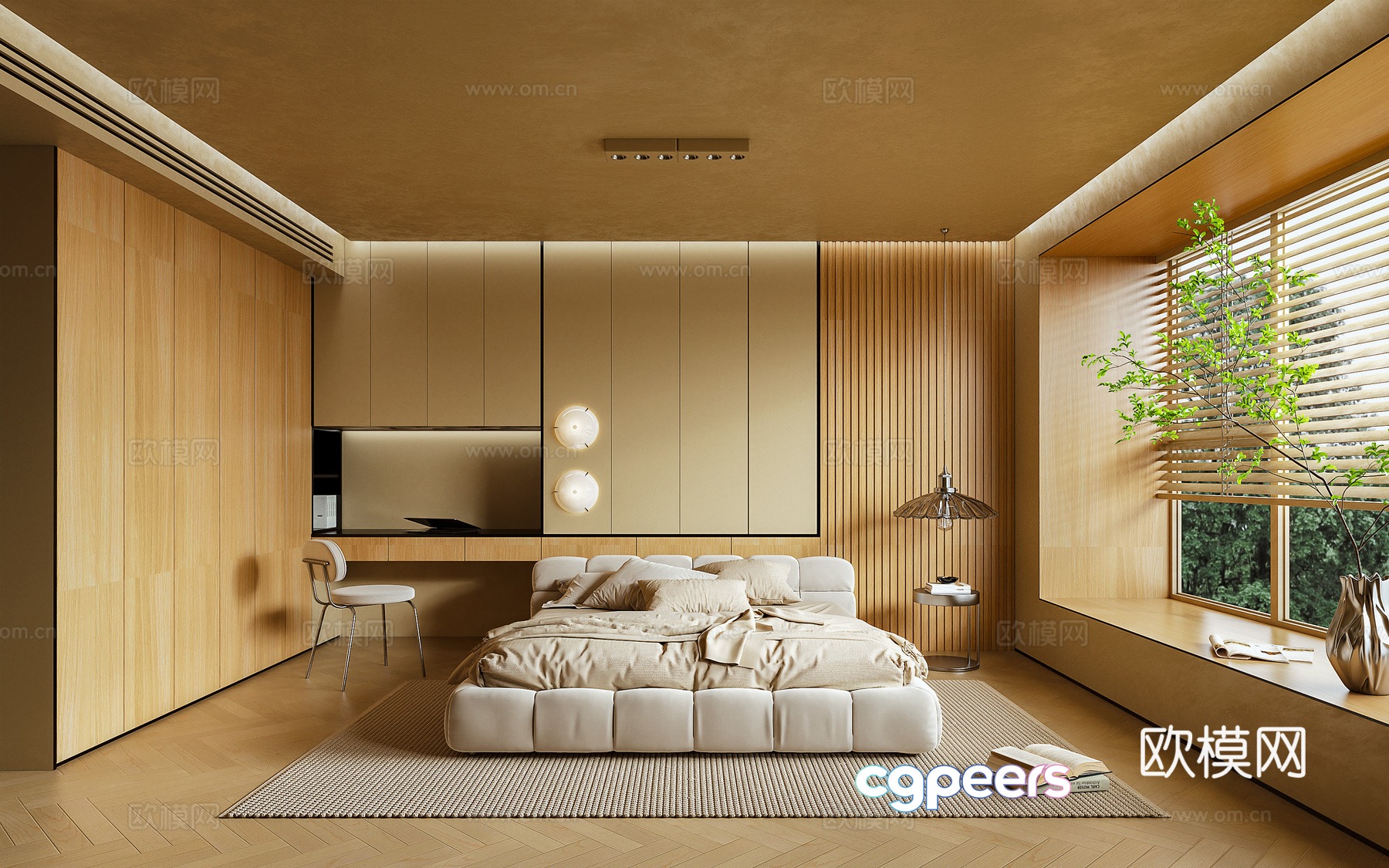 Log wind bedroom 3d model Log wind bedroom 3d model