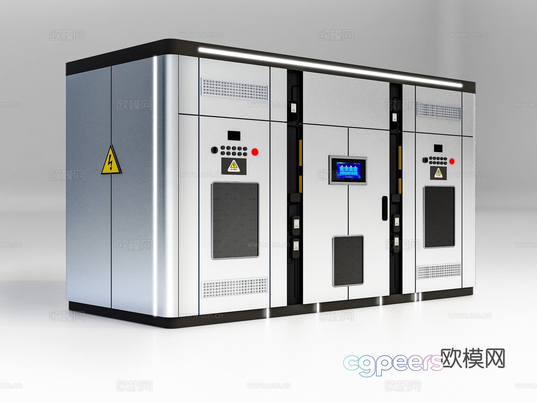 Modern electrical box, energy storage cabinet, electrical equipment 3d model