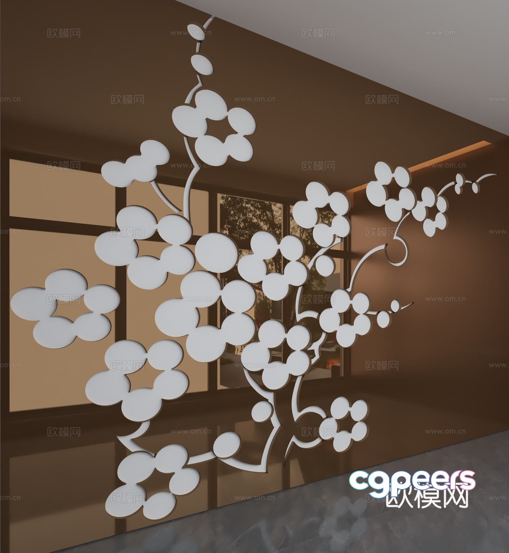 Modern background wall 3d model Modern background wall 3d model