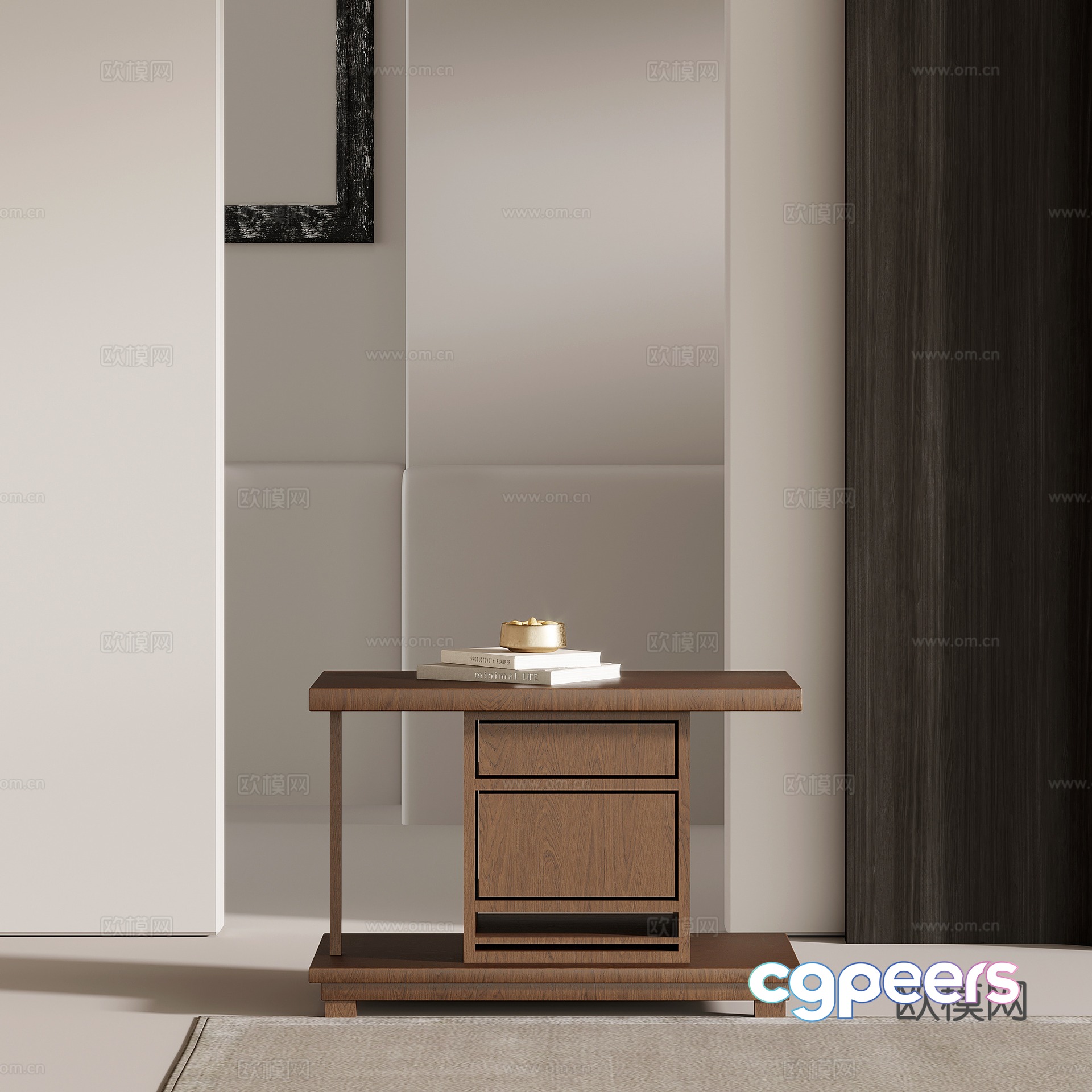 10 bedside table medieval style bedside table 3D model 10 bedside table medieval style bedside table 3D model