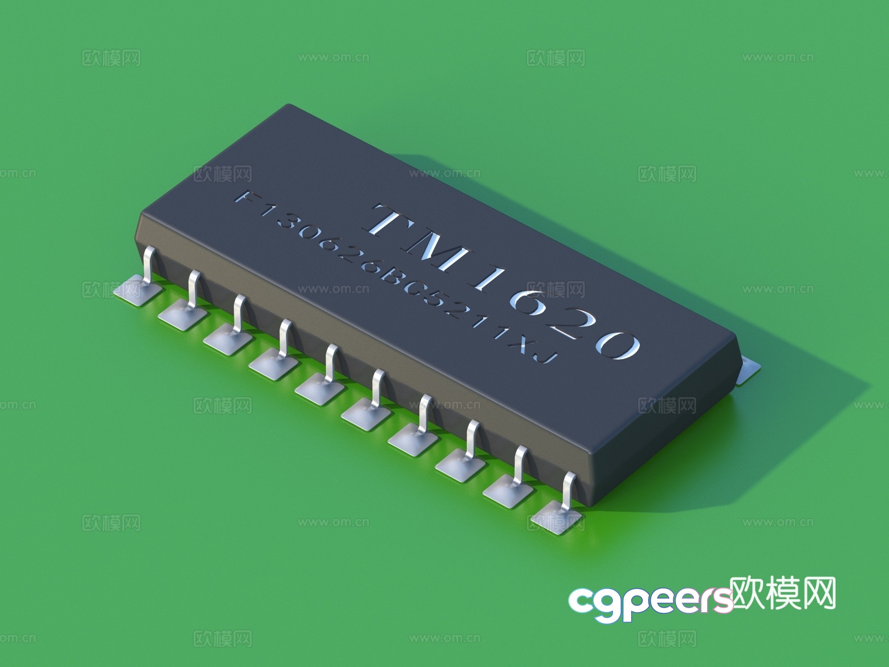 Electronic components Circuit parts 3D model Electronic components Circuit parts 3D model