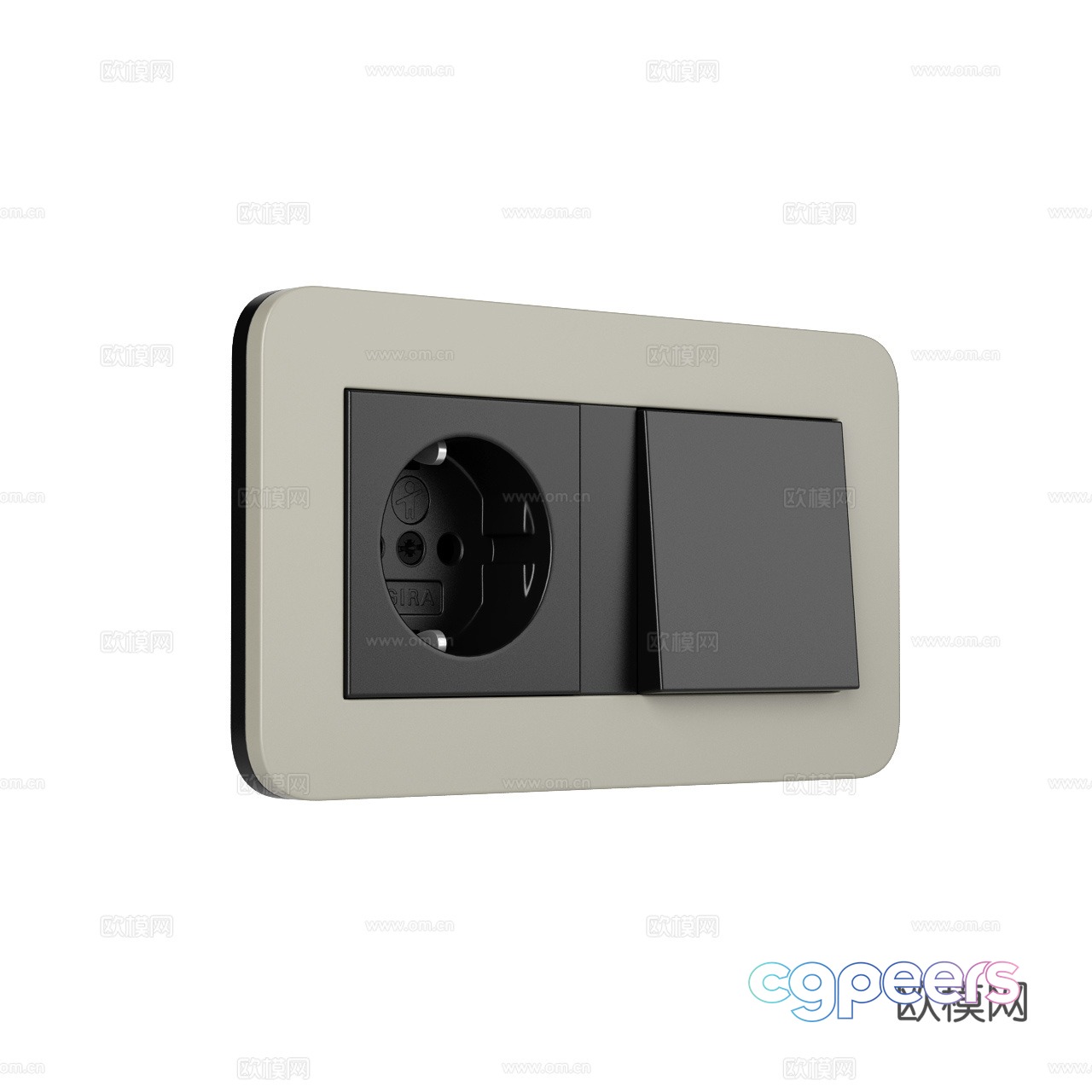 Gira modern switch socket minimalist switch socket switch panel socket panel 3d model Gira modern switch socket minimalist switch socket switch panel socket panel 3d model