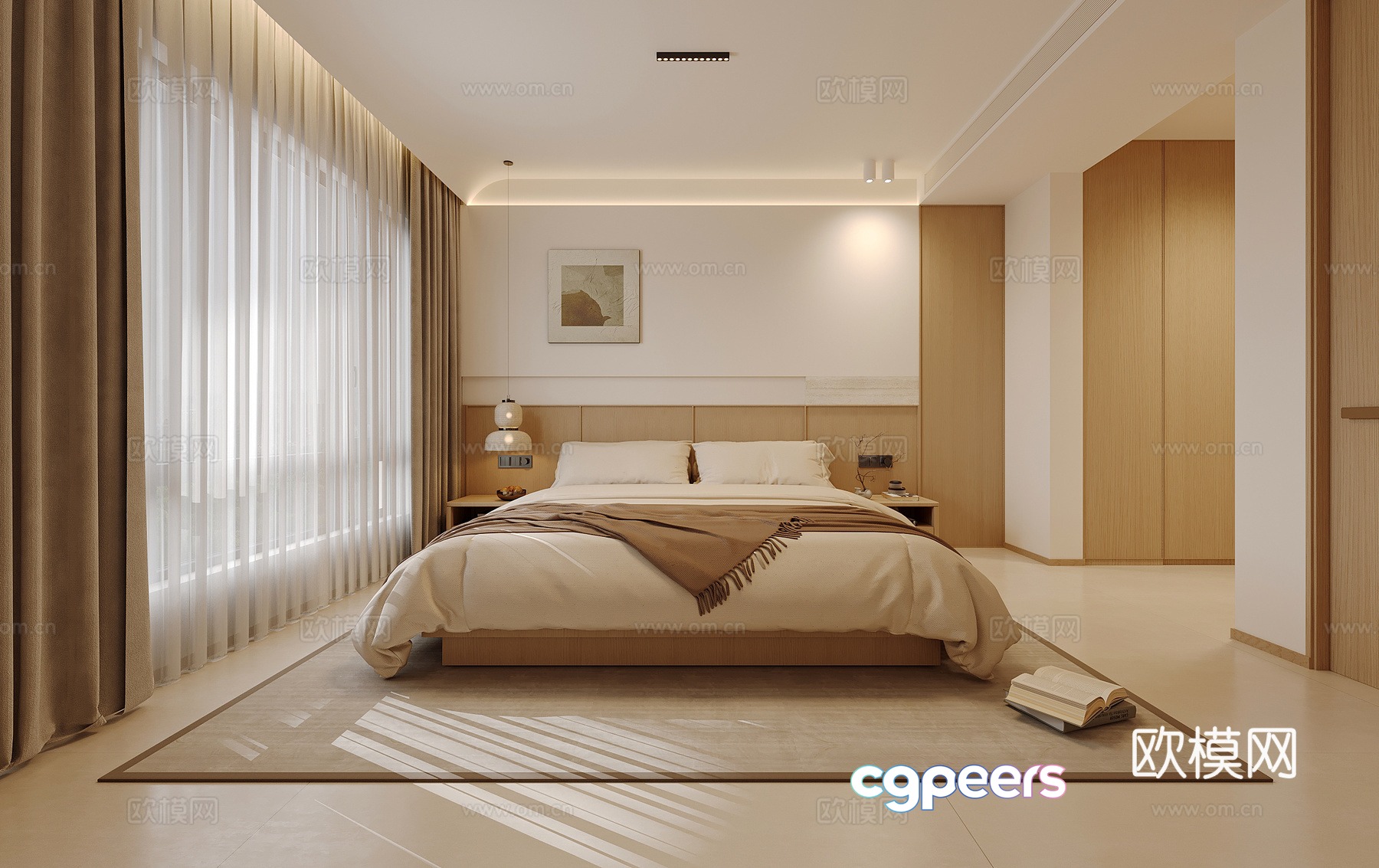 Log wind bedroom 3d model Log wind bedroom 3d model