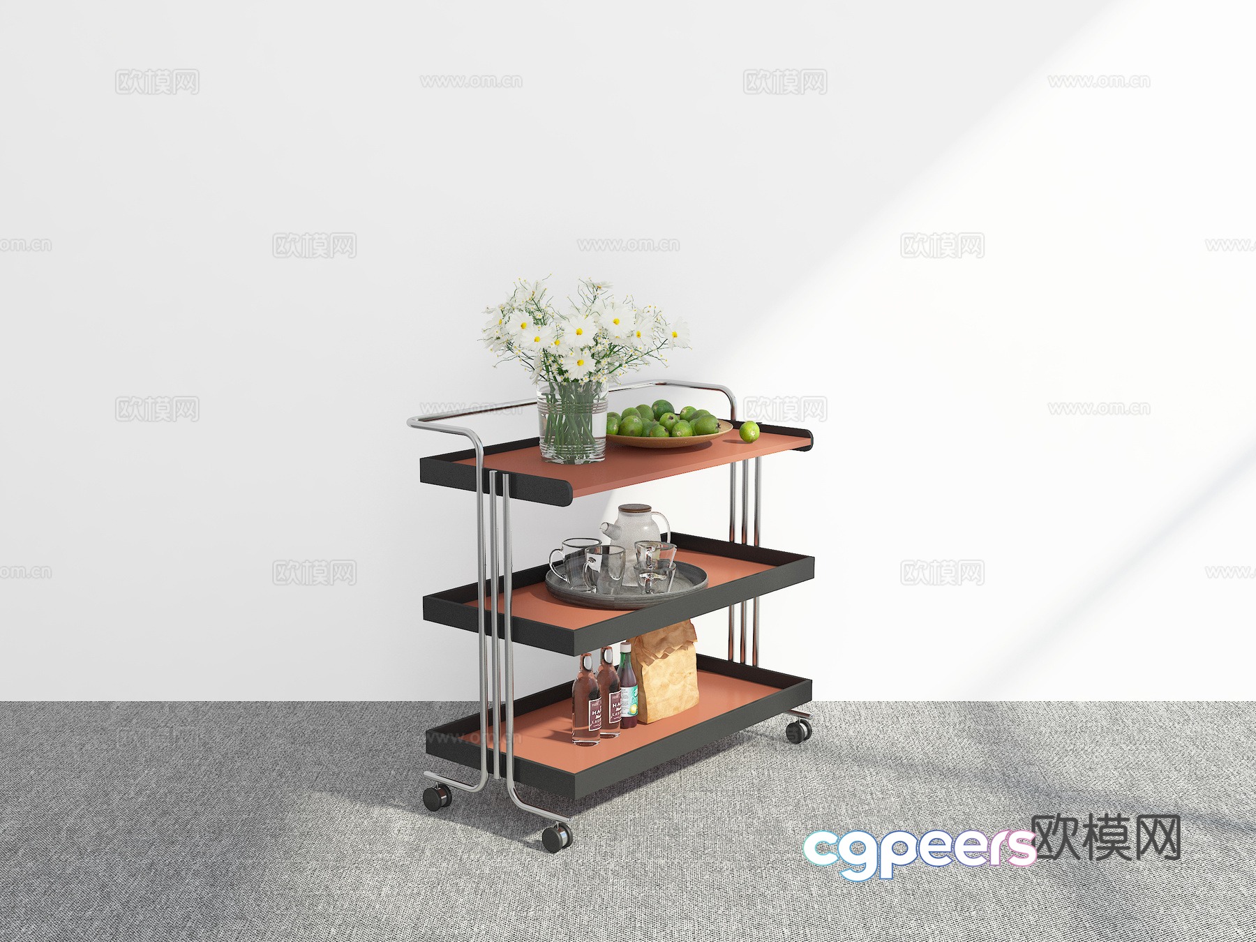 Modern trolley 3d model Modern trolley 3d model