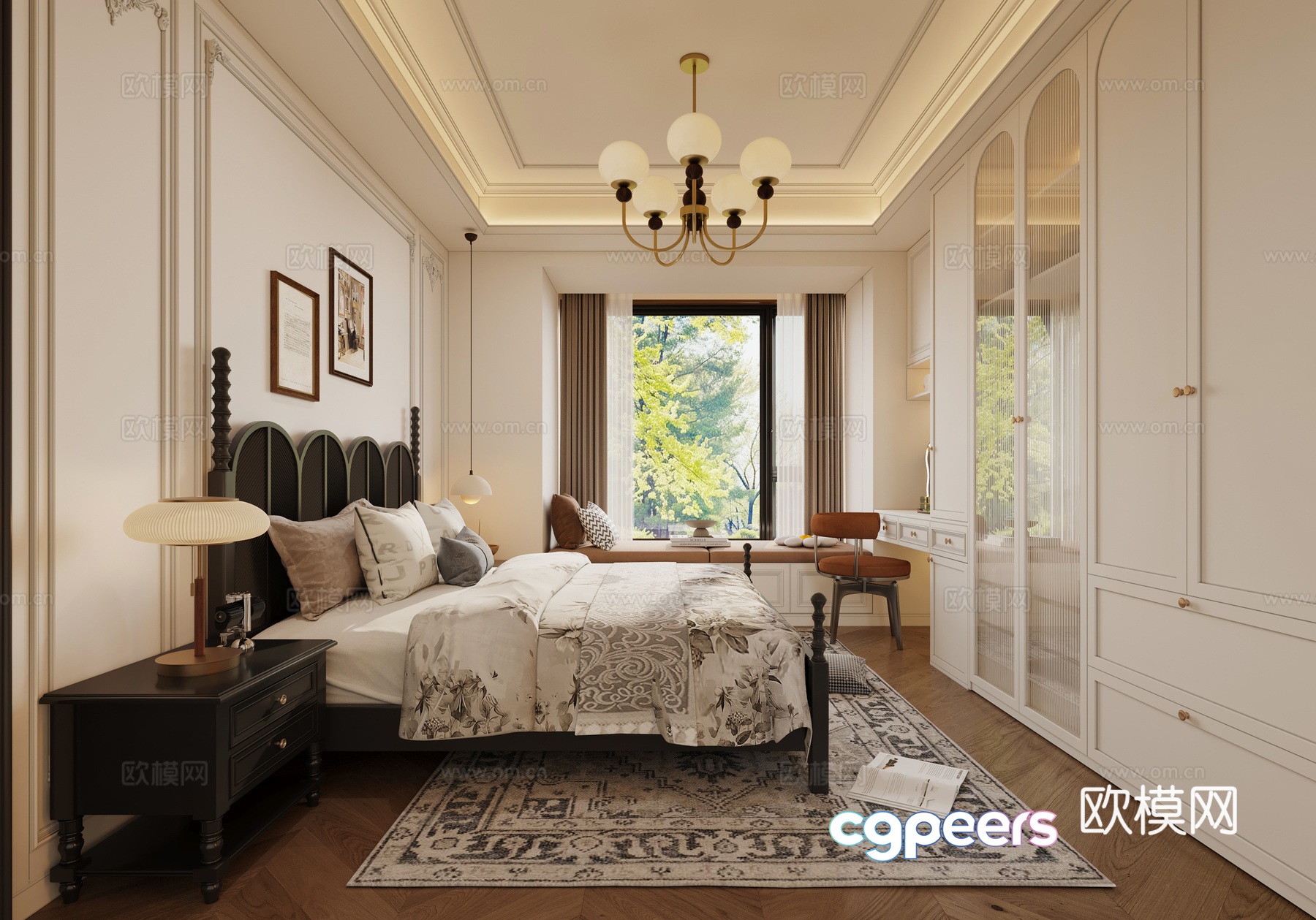 French bedroom 3d model French bedroom 3d model
