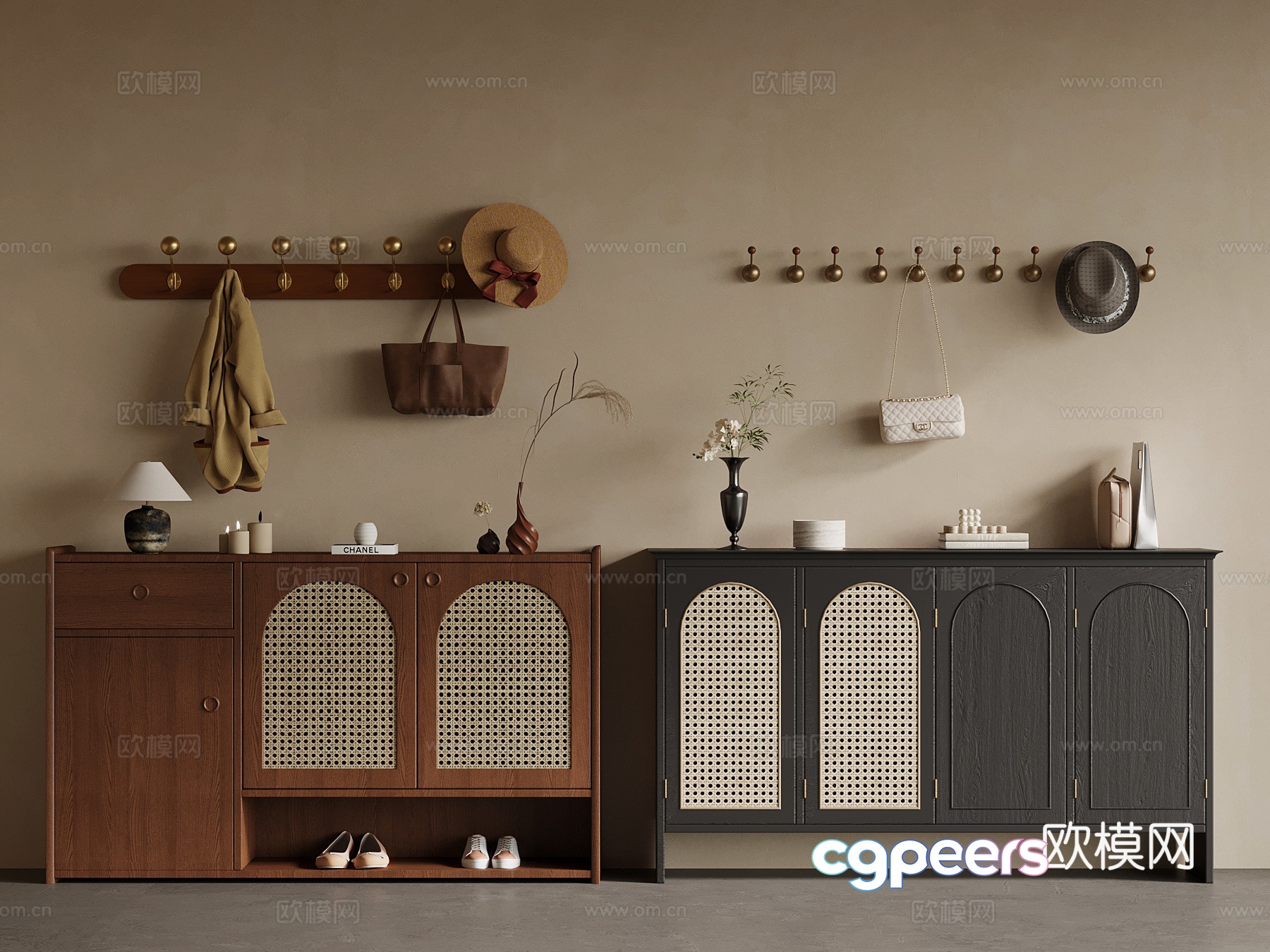 French medieval style shoe cabinet 3D model of clothes hook French medieval style shoe cabinet 3D model of clothes hook