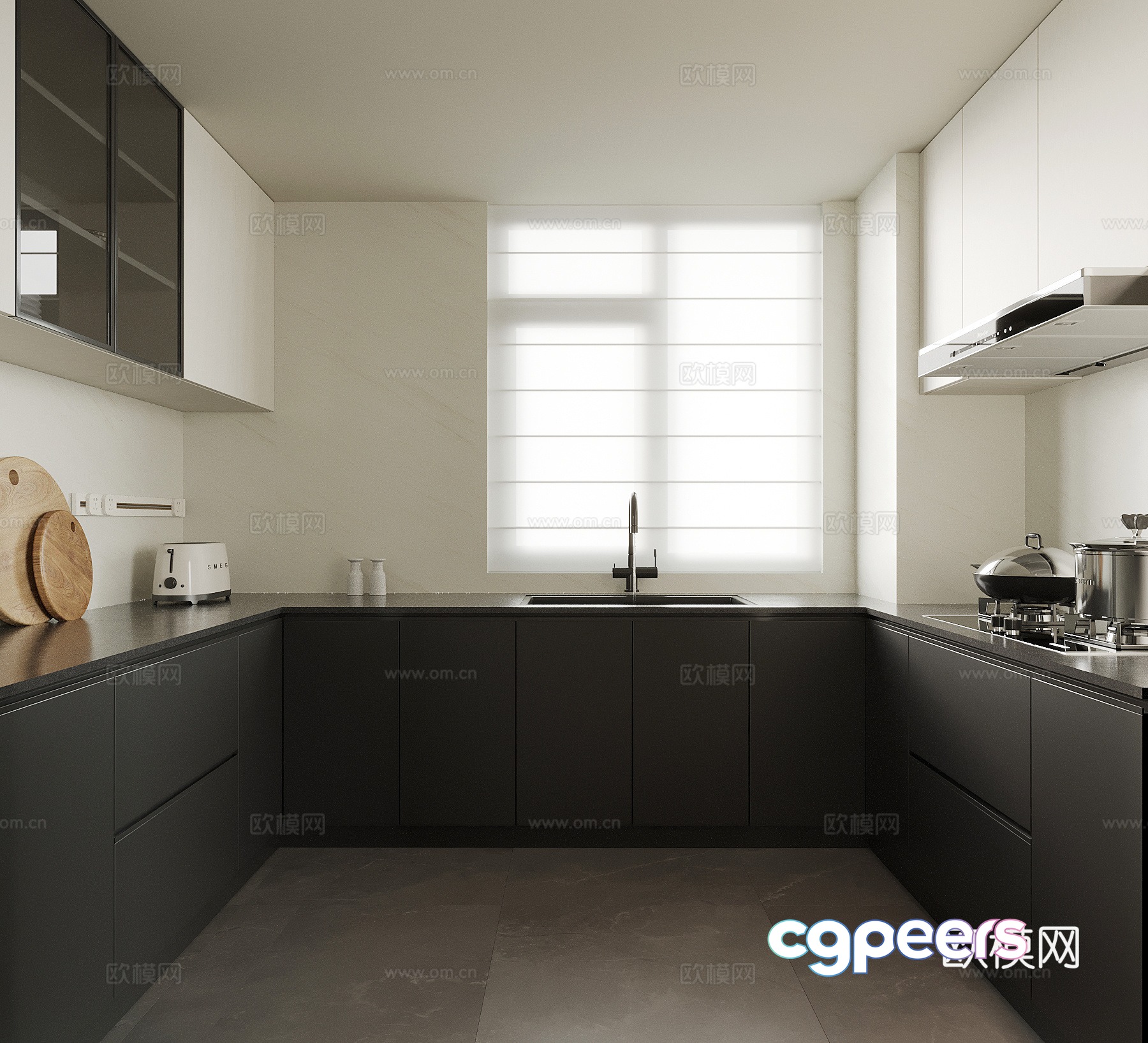 Modern kitchen 3d model Modern kitchen 3d model